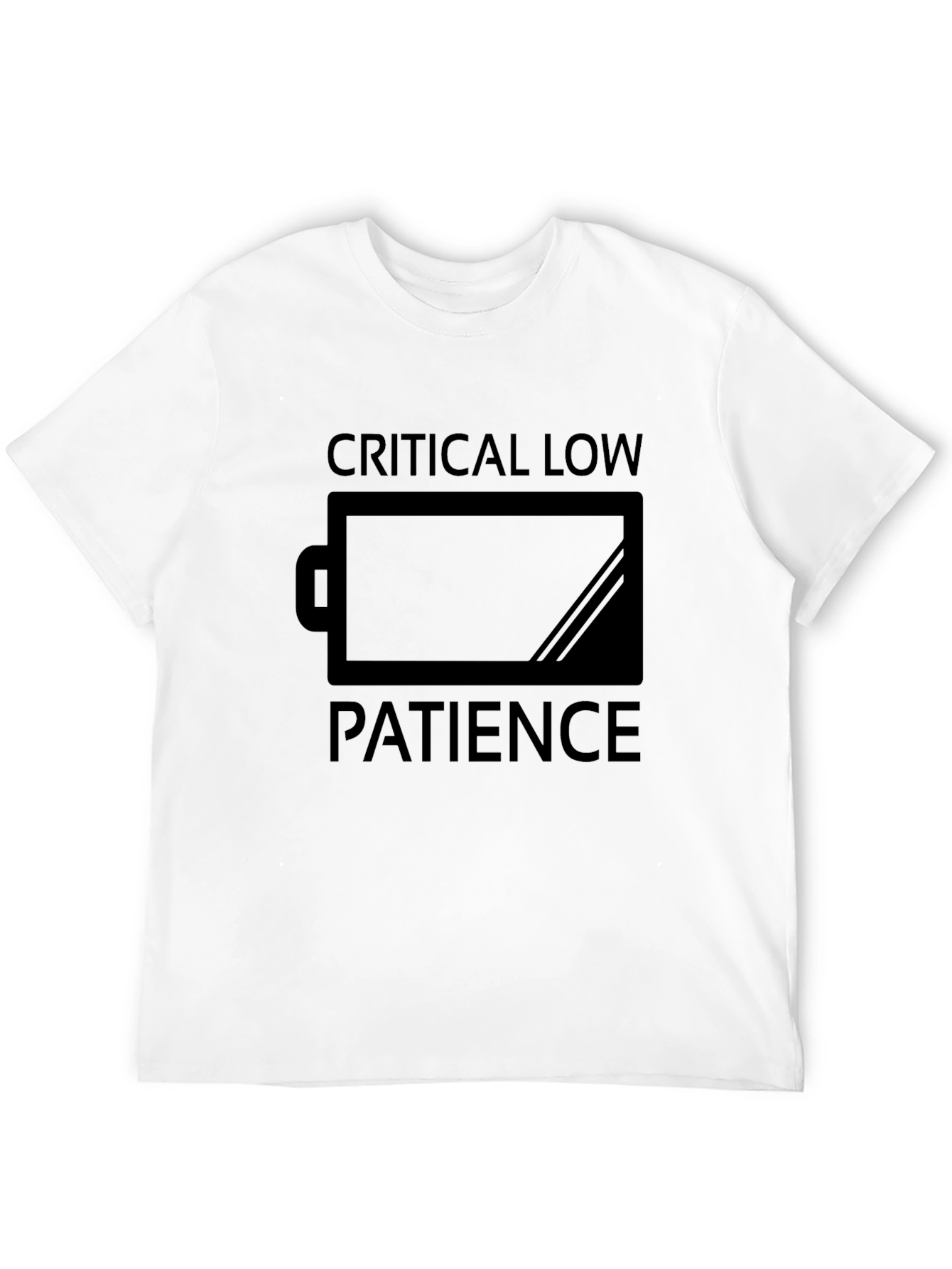 Critical Low Patience Funny Black T-Shirt