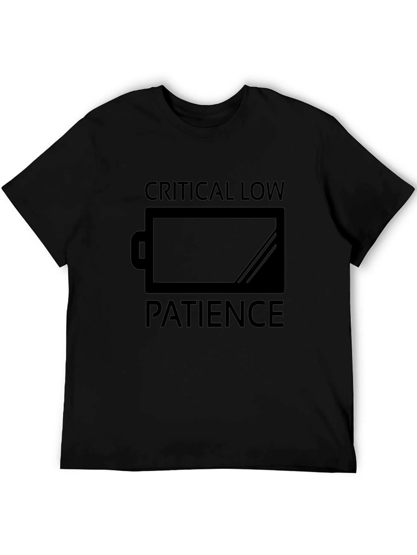 Critical Low Patience Funny Black T-Shirt