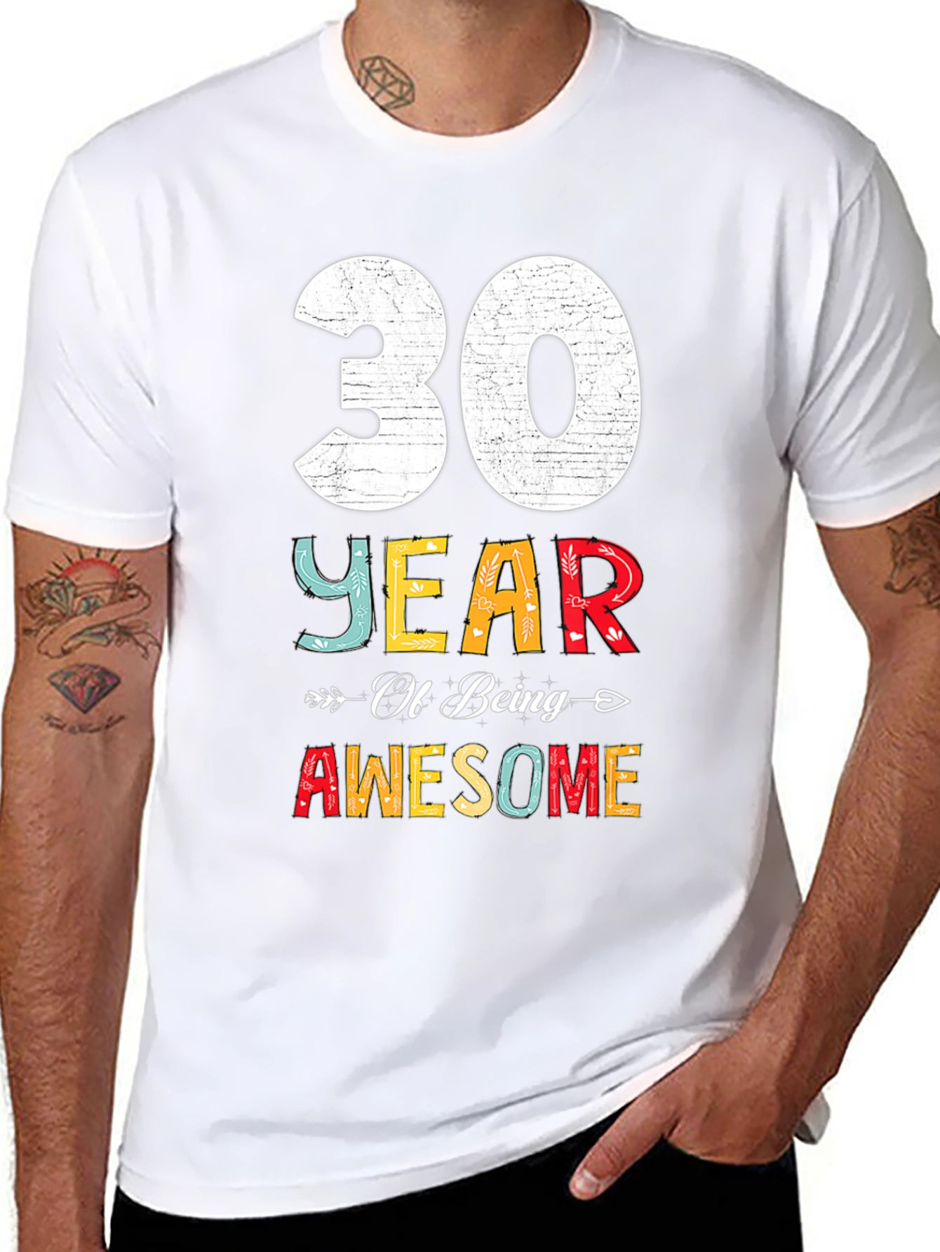 30 Years Awesome T-Shirt Birthday Gift