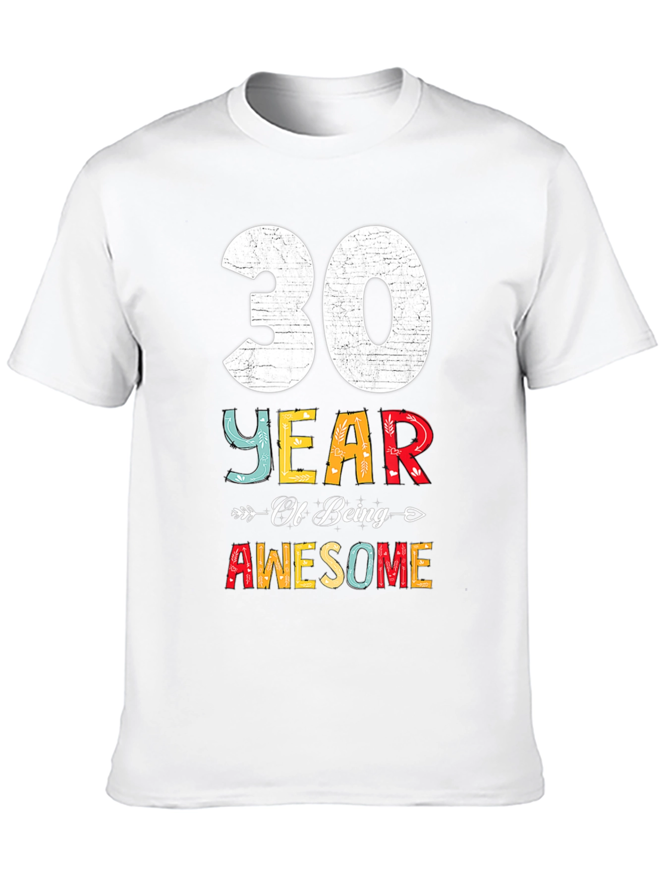 30 Years Awesome T-Shirt Birthday Gift