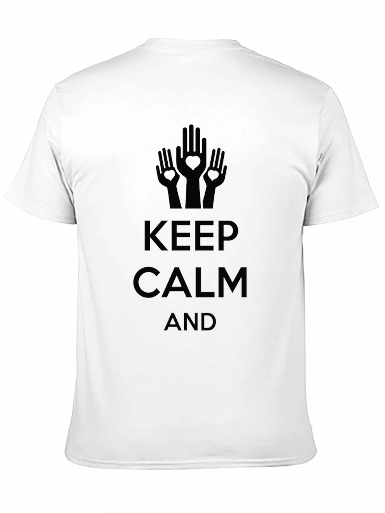 Keep Calm Graphic Tee - Black Cotton Blend