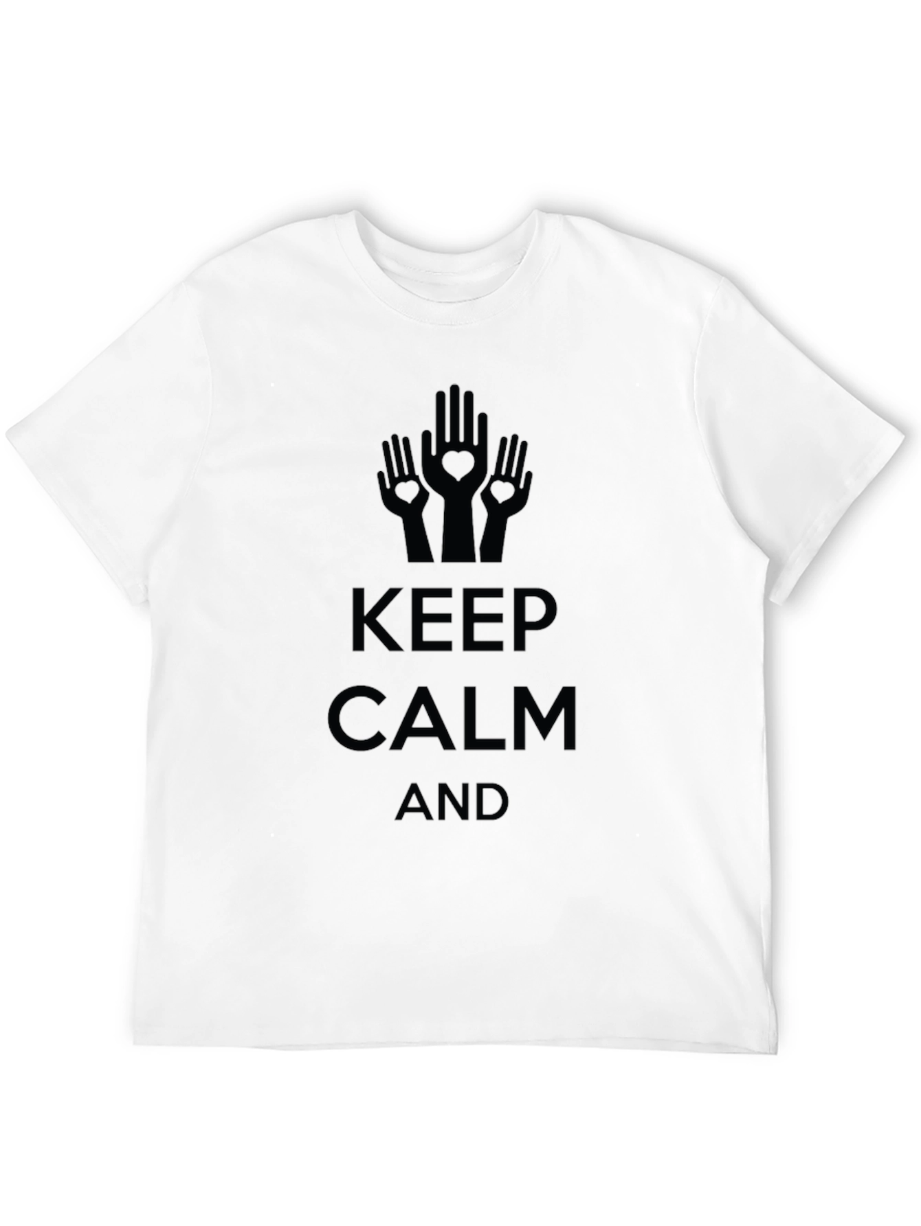 Keep Calm Graphic Tee - Black Cotton Blend