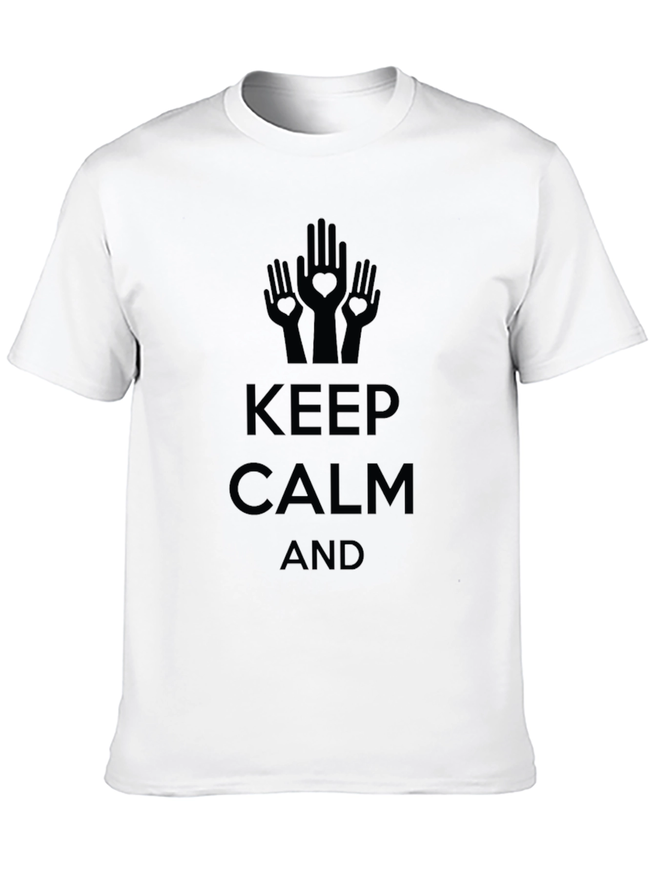 Keep Calm Graphic Tee - Black Cotton Blend