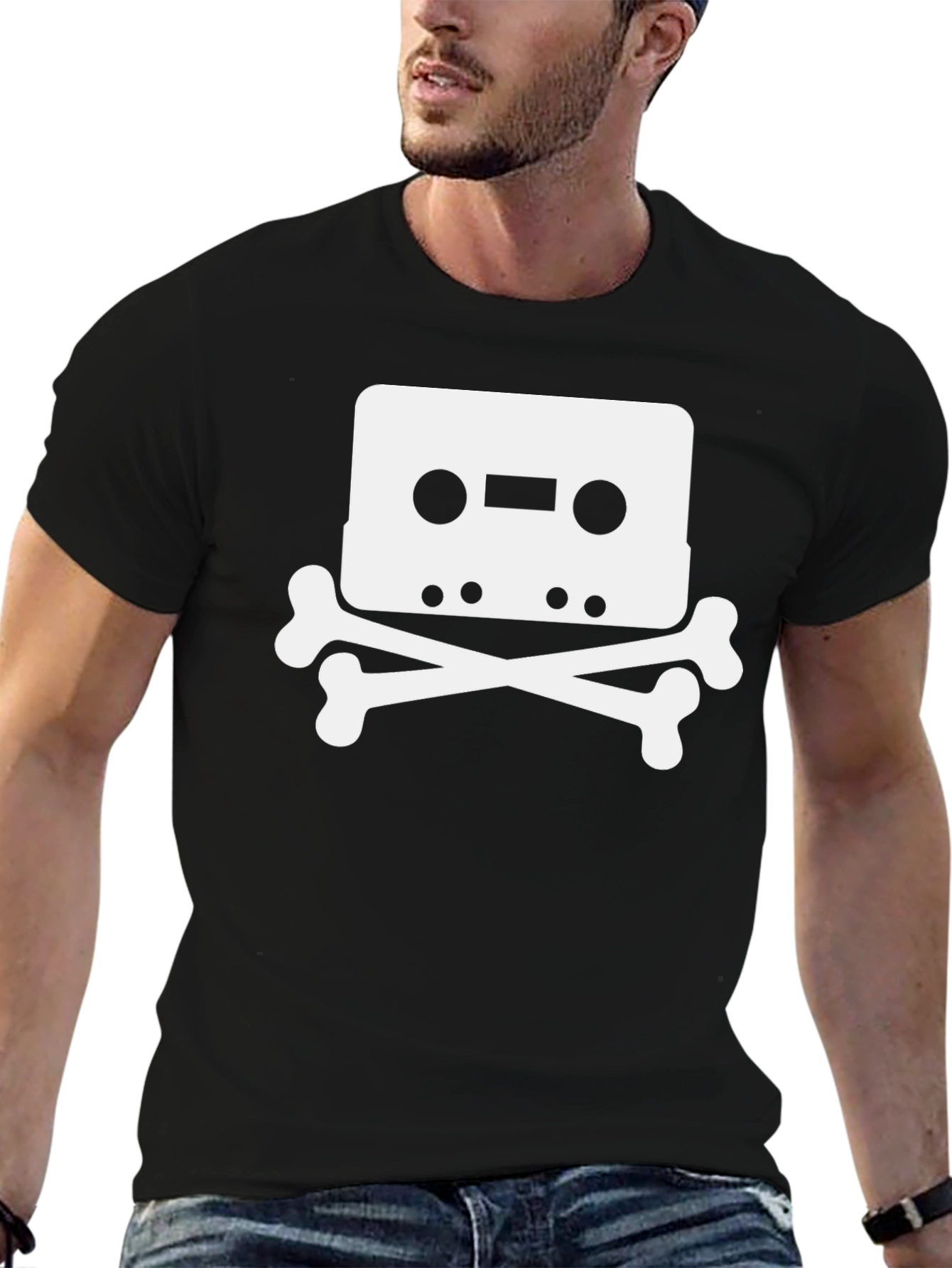Cassette Skull T-Shirt - Retro Music Tee