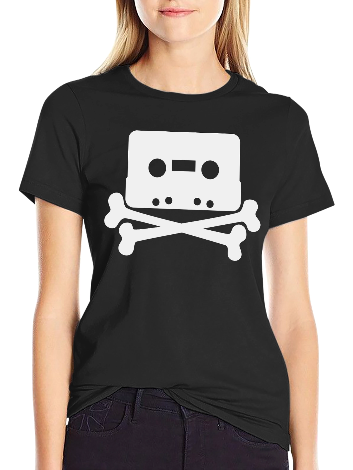 Cassette Skull T-Shirt - Retro Music Tee
