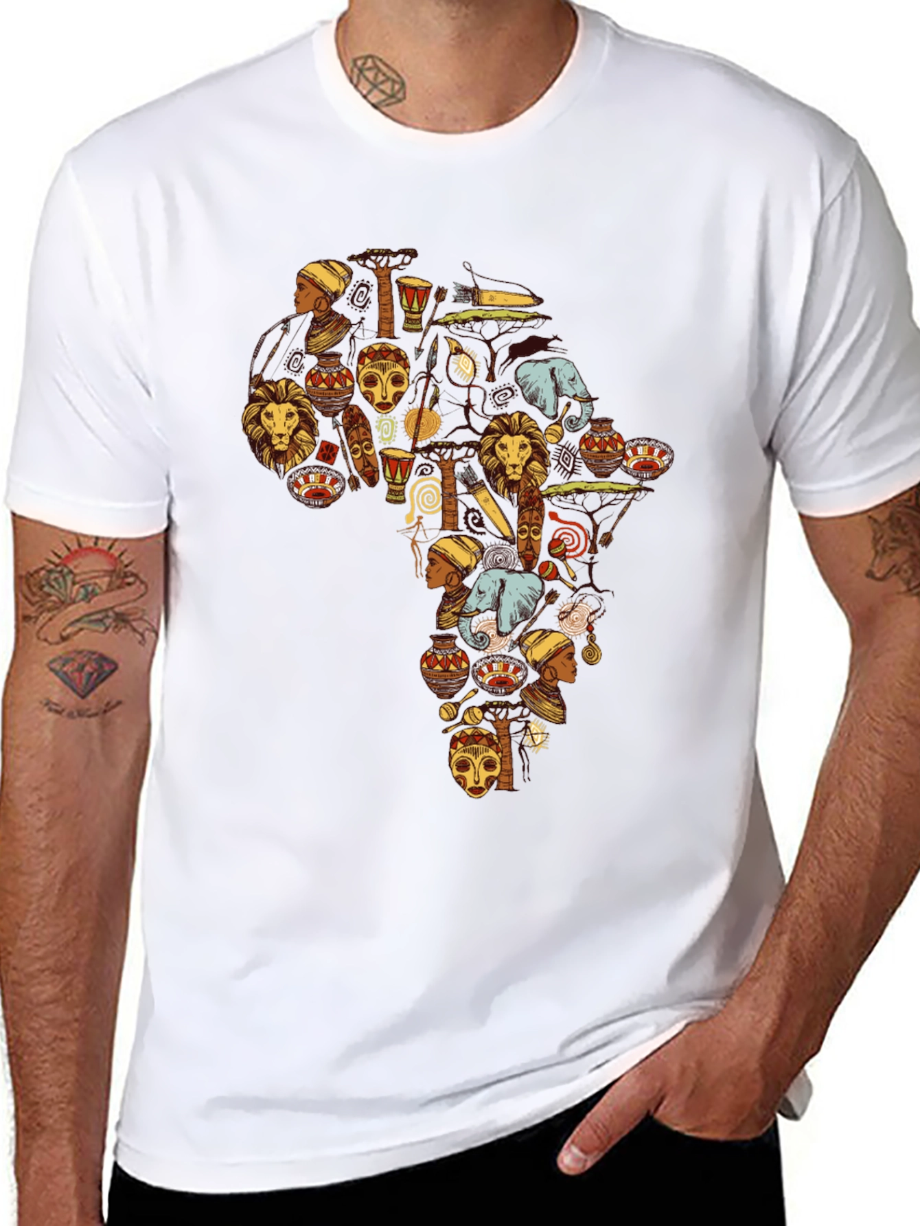 Africa Continent Art T-Shirt - Graphic Tee
