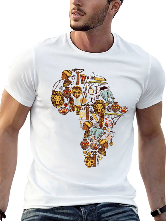 Africa Continent Art T-Shirt - Graphic Tee