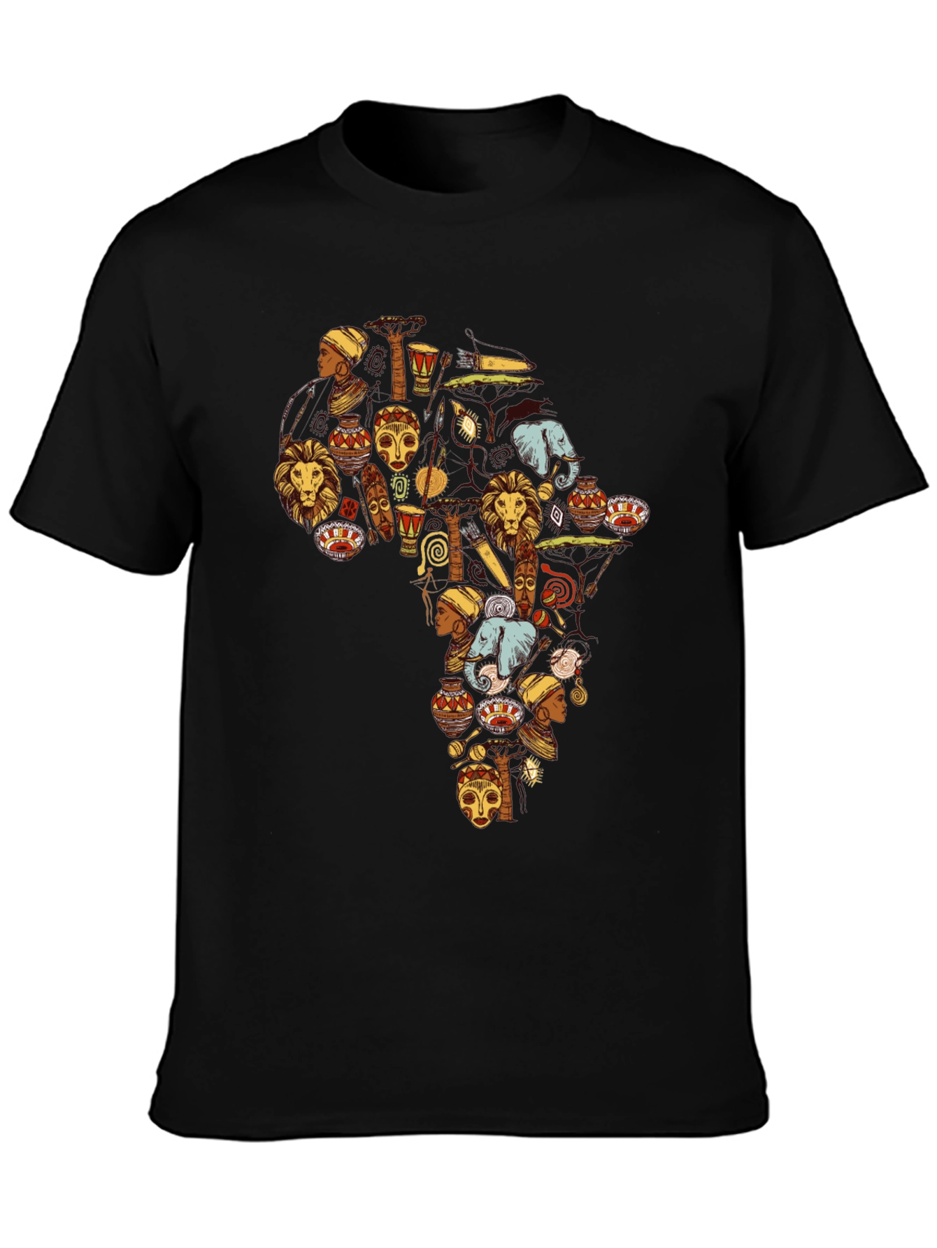 Africa Continent Art T-Shirt - Graphic Tee
