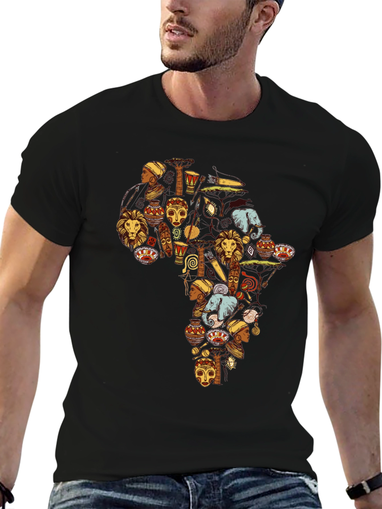 Africa Continent Art T-Shirt - Graphic Tee