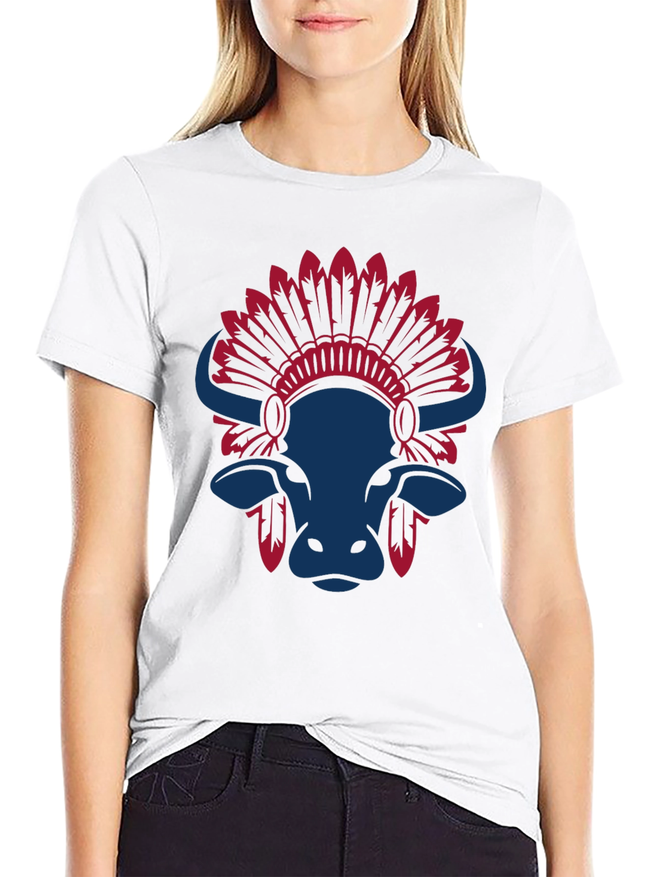Buffalo Headdress Graphic Tee - Stylish Casual Wear