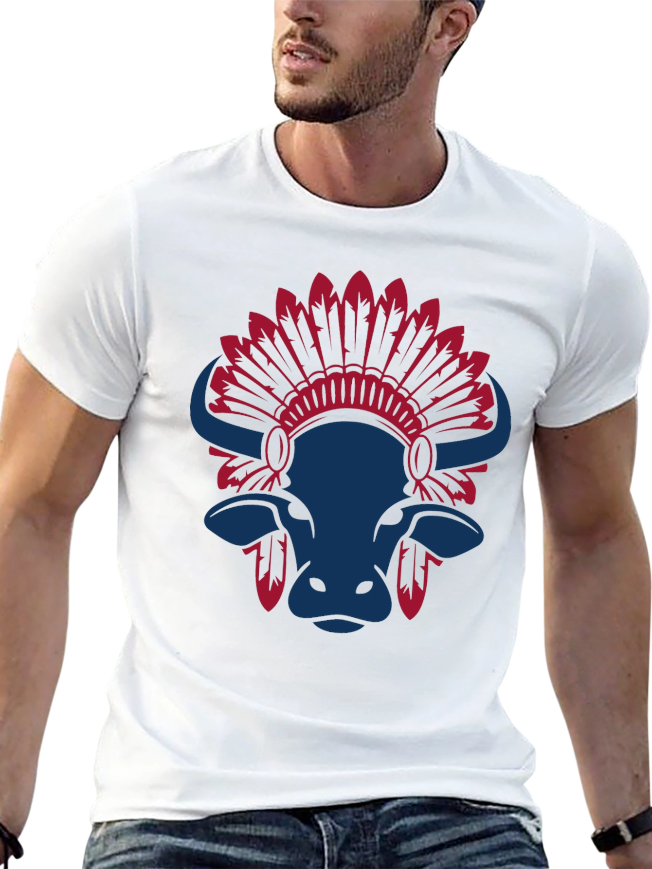 Buffalo Headdress Graphic Tee - Stylish Casual Wear
