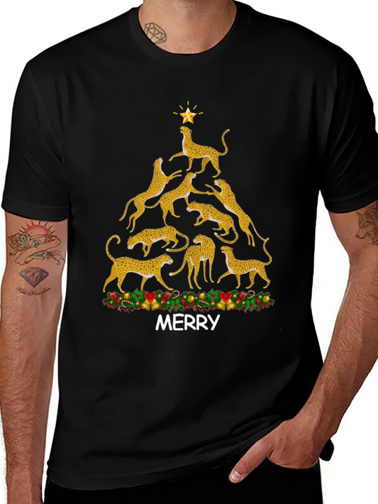 Cheetah Christmas Tree T-Shirt