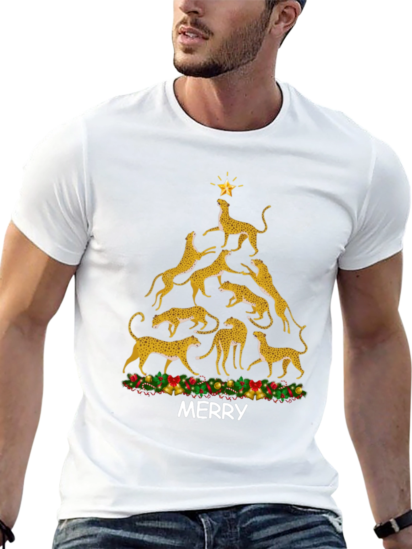 Cheetah Christmas Tree T-Shirt