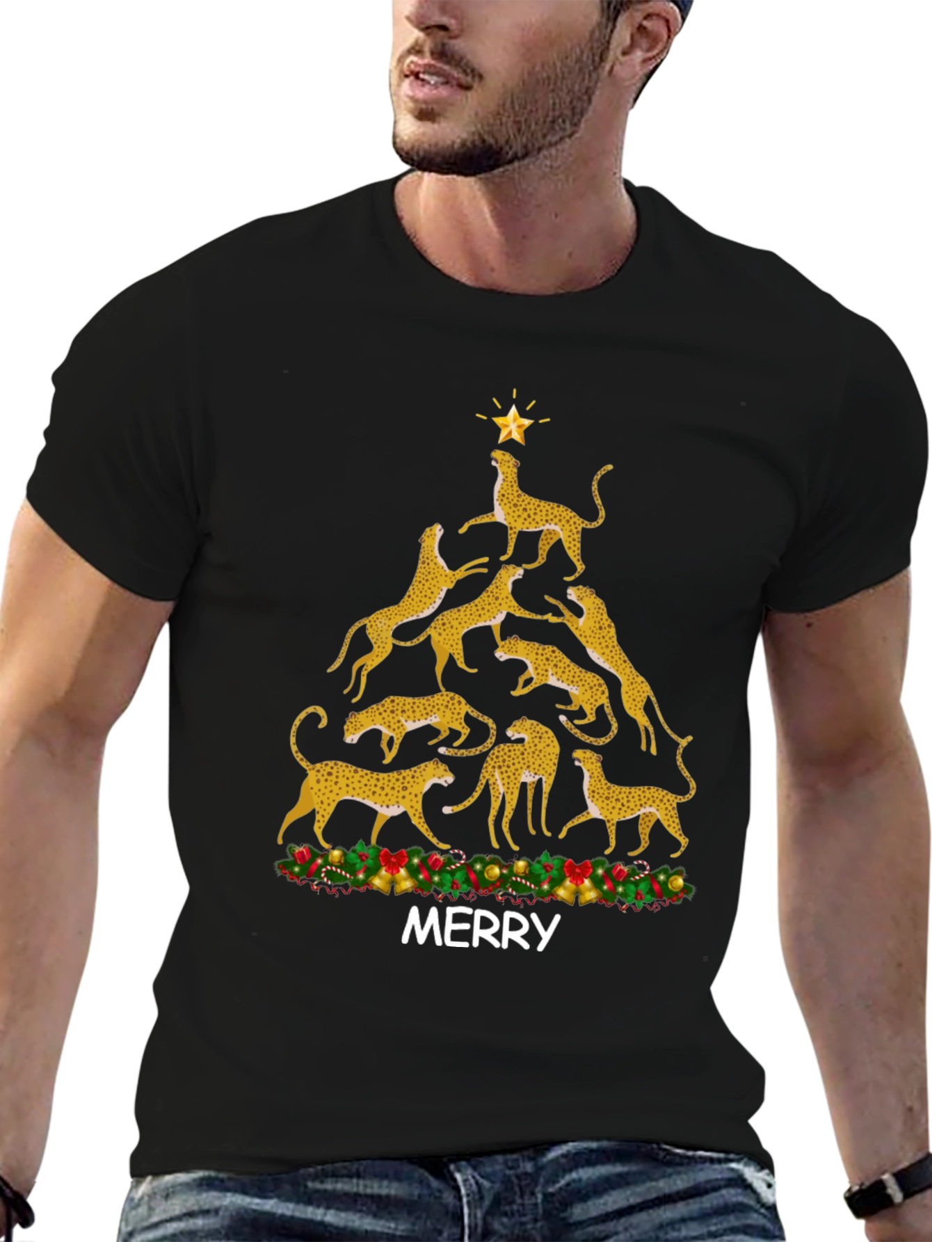 Cheetah Christmas Tree T-Shirt