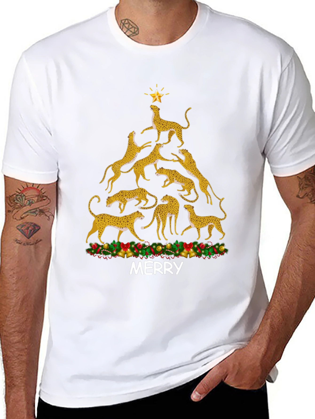 Cheetah Christmas Tree T-Shirt