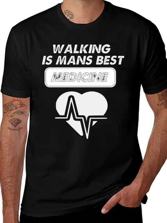Walking Medicine T-Shirt - Heartbeat Design