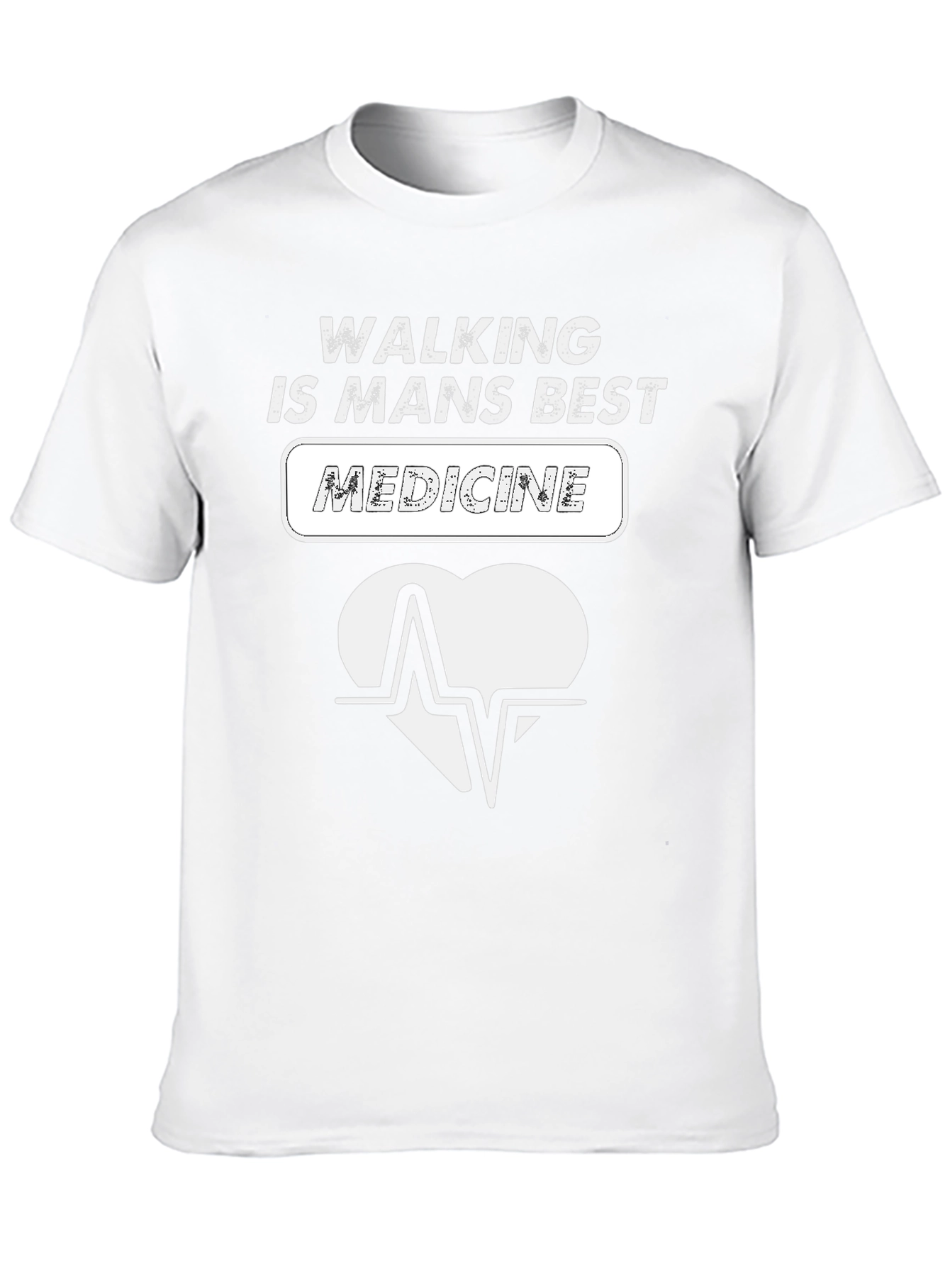 Walking Medicine T-Shirt - Heartbeat Design