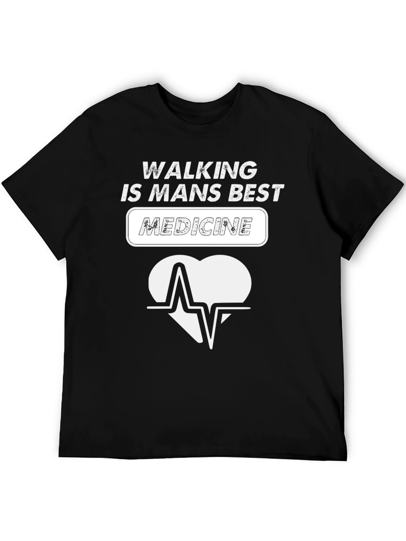Walking Medicine T-Shirt - Heartbeat Design