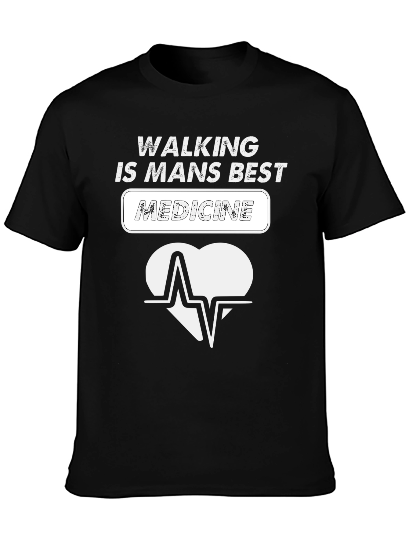 Walking Medicine T-Shirt - Heartbeat Design