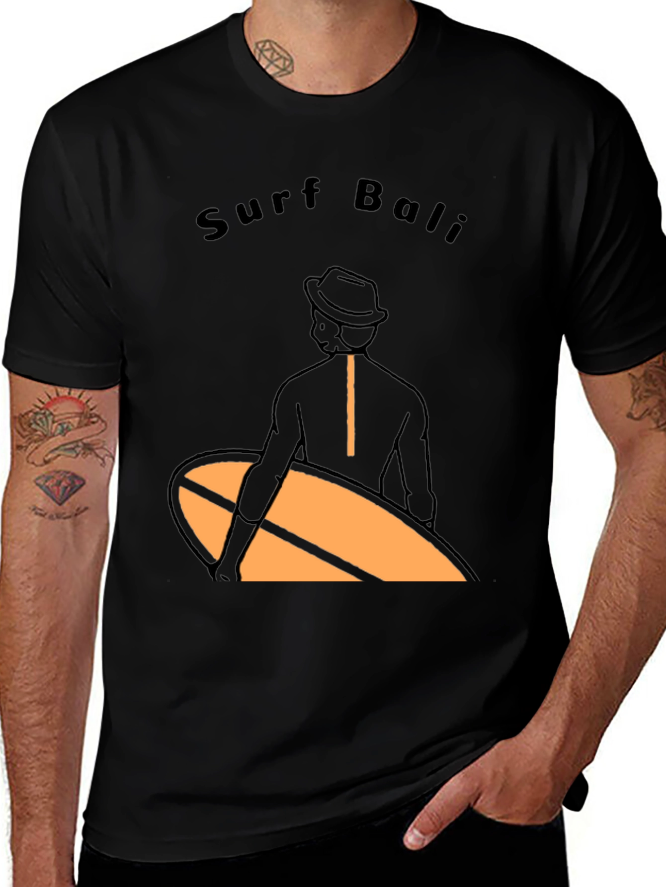 Surf Bali Graphic Tee - Black T-Shirt