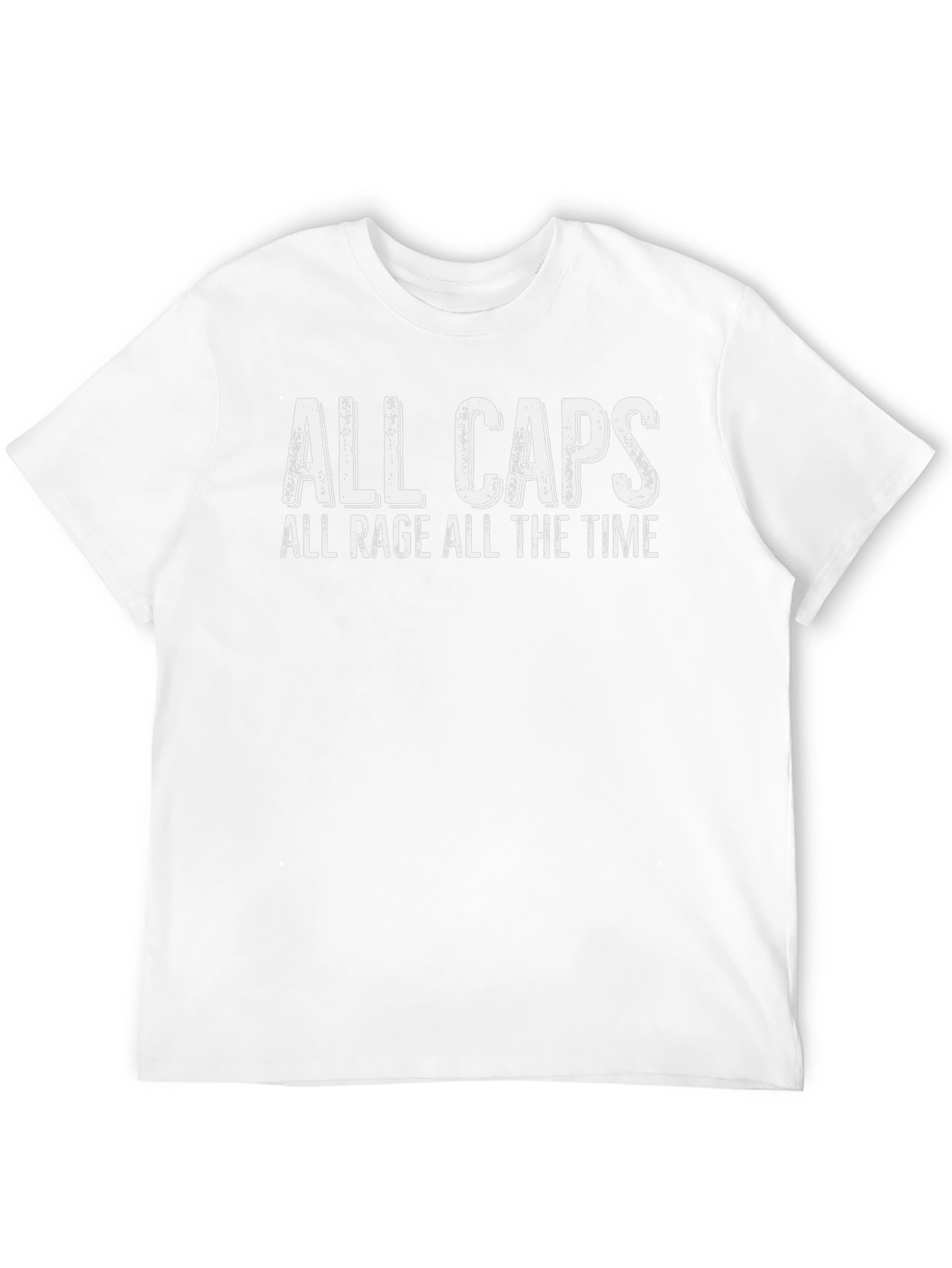 All Caps All Rage T-Shirt - Black Cotton Tee