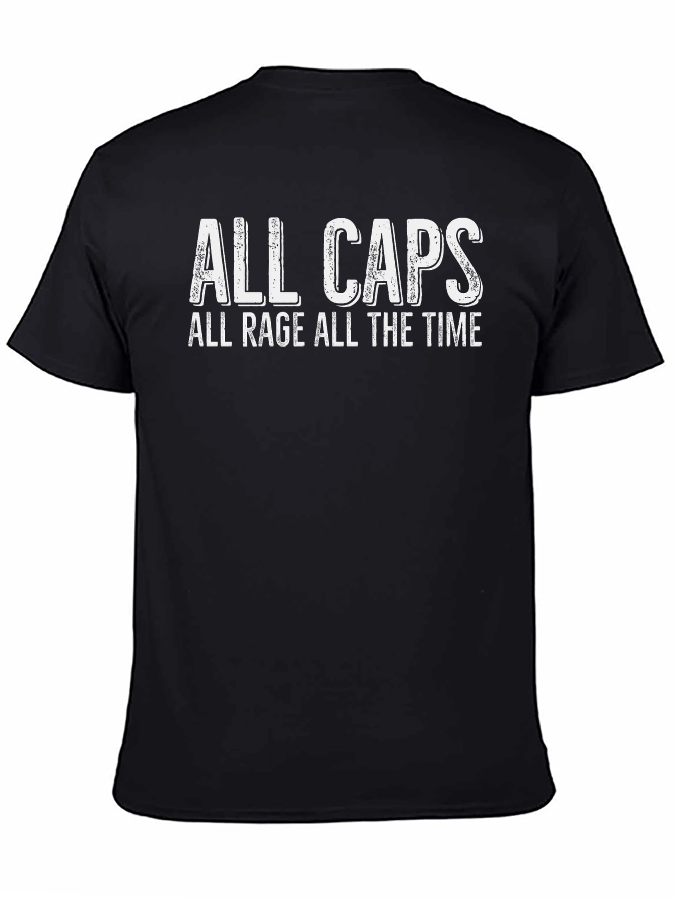 All Caps All Rage T-Shirt - Black Cotton Tee