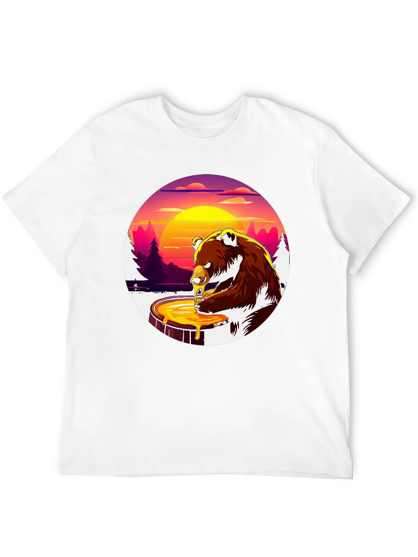 Bear Honey T-Shirt - Black Graphic Tee