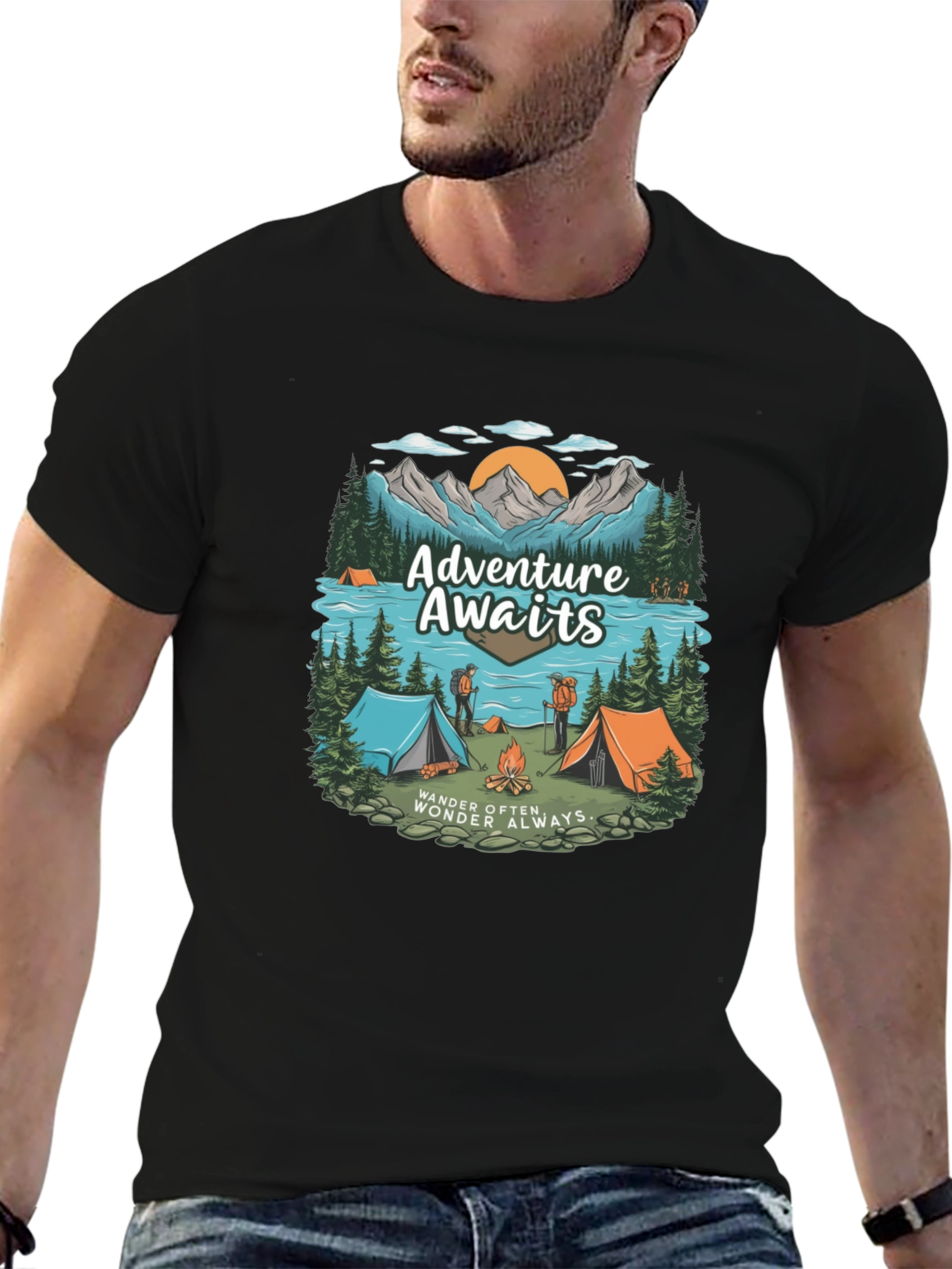 Adventure Awaits Camping T-Shirt