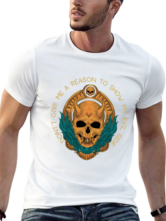 Evil Side Graphic T-Shirt - Skull Design
