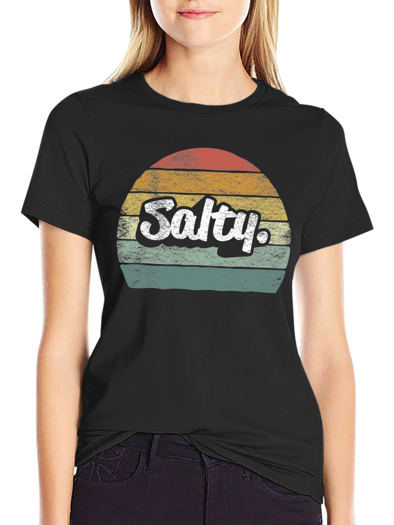 Retro Salty Sunset Graphic T-Shirt