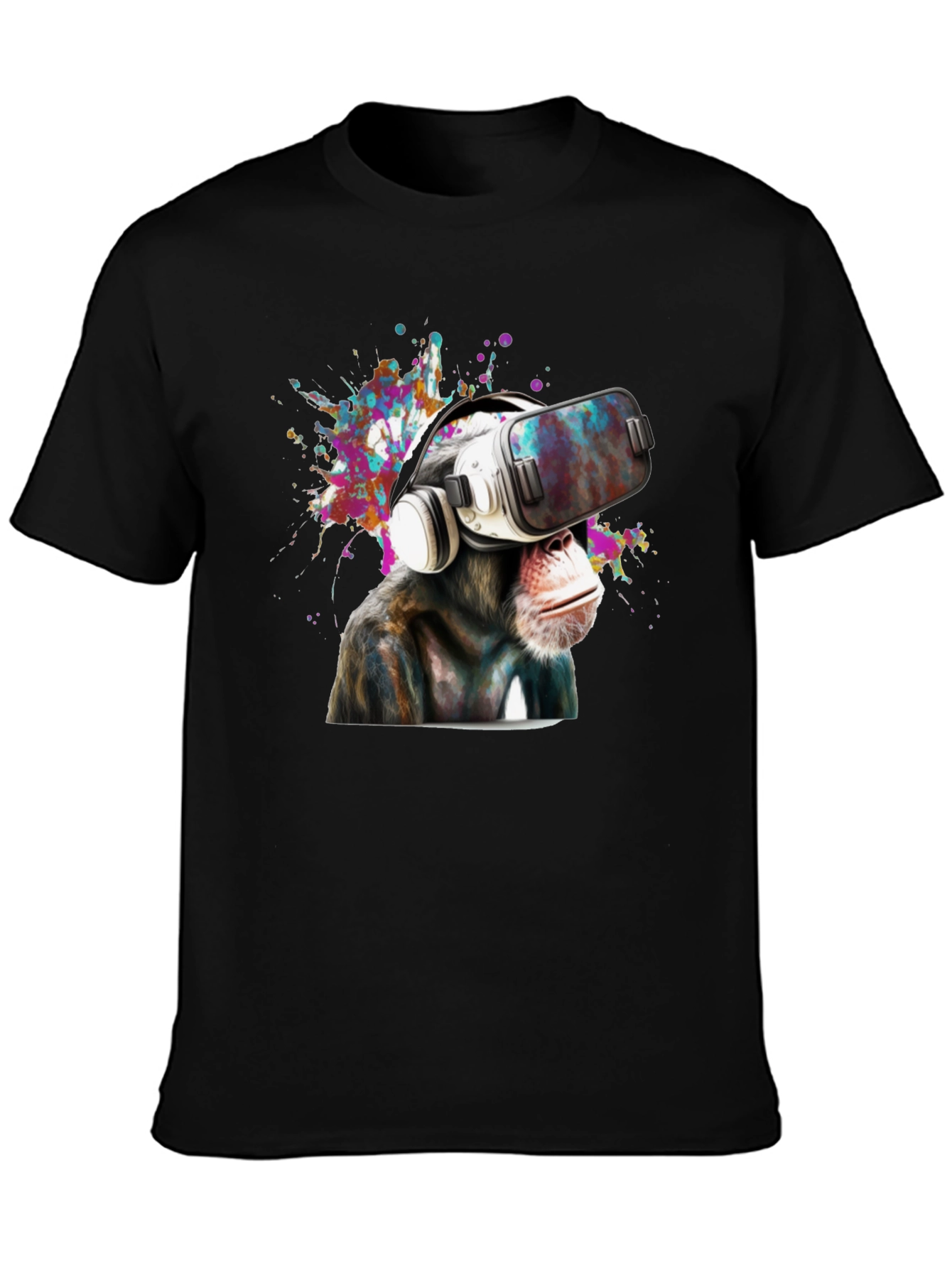 VR Monkey Graphic Tee - Funny Animal T-Shirt