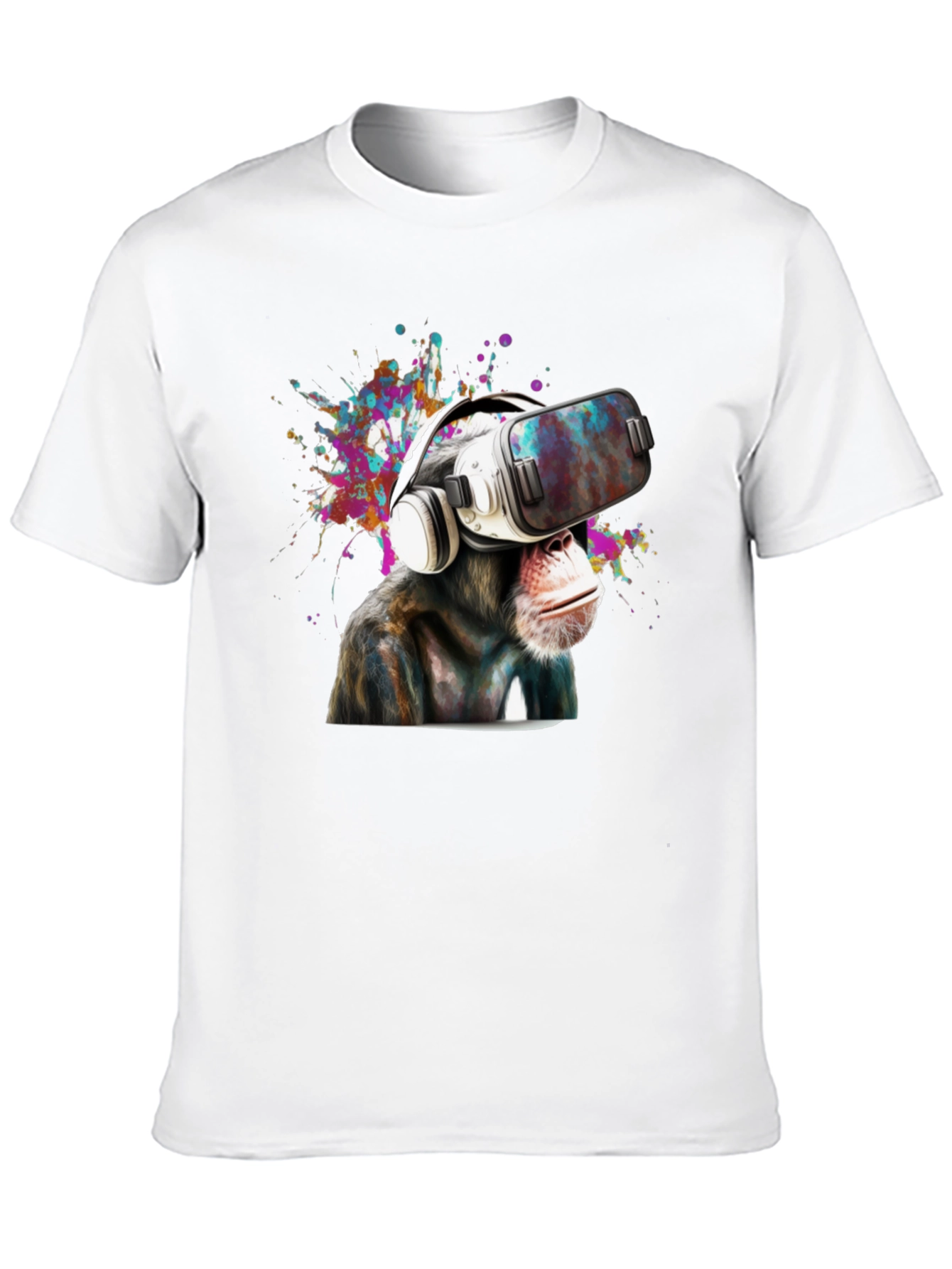 VR Monkey Graphic Tee - Funny Animal T-Shirt