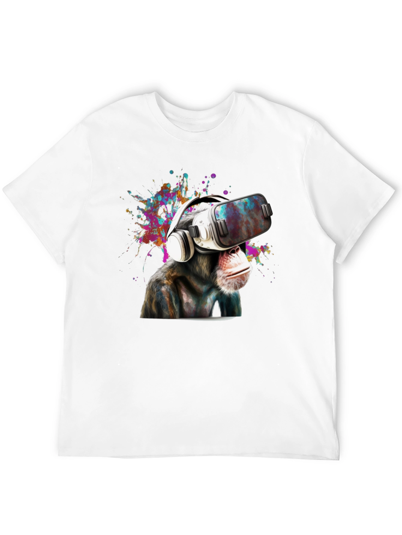 VR Monkey Graphic Tee - Funny Animal T-Shirt
