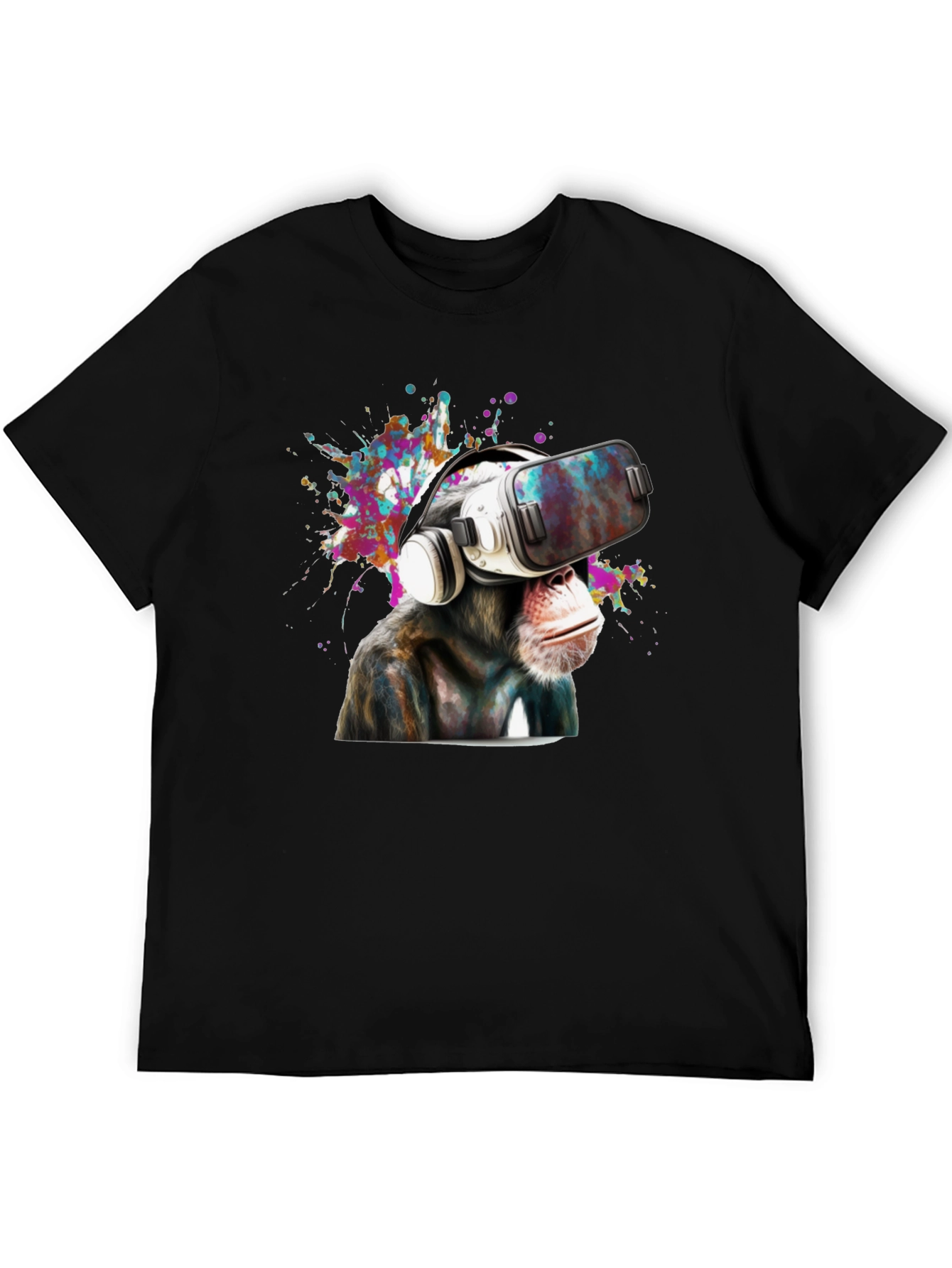 VR Monkey Graphic Tee - Funny Animal T-Shirt