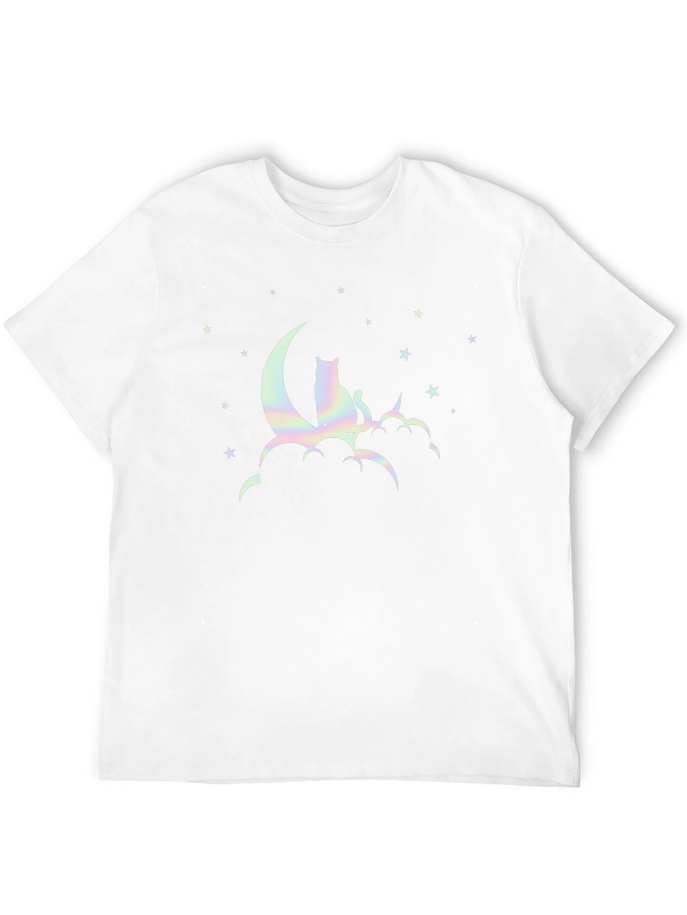 Cat On Moon Graphic T-Shirt