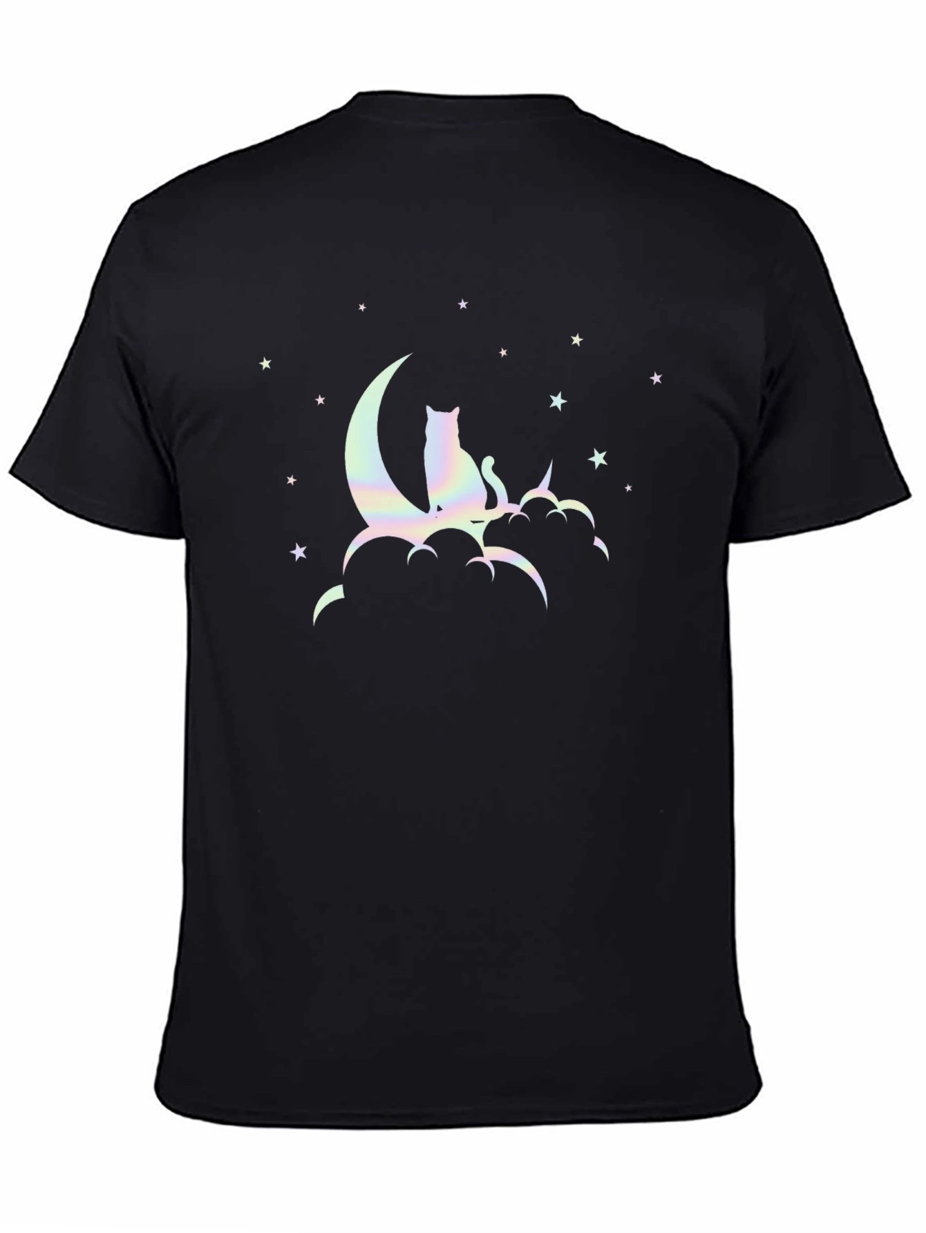Cat On Moon Graphic T-Shirt