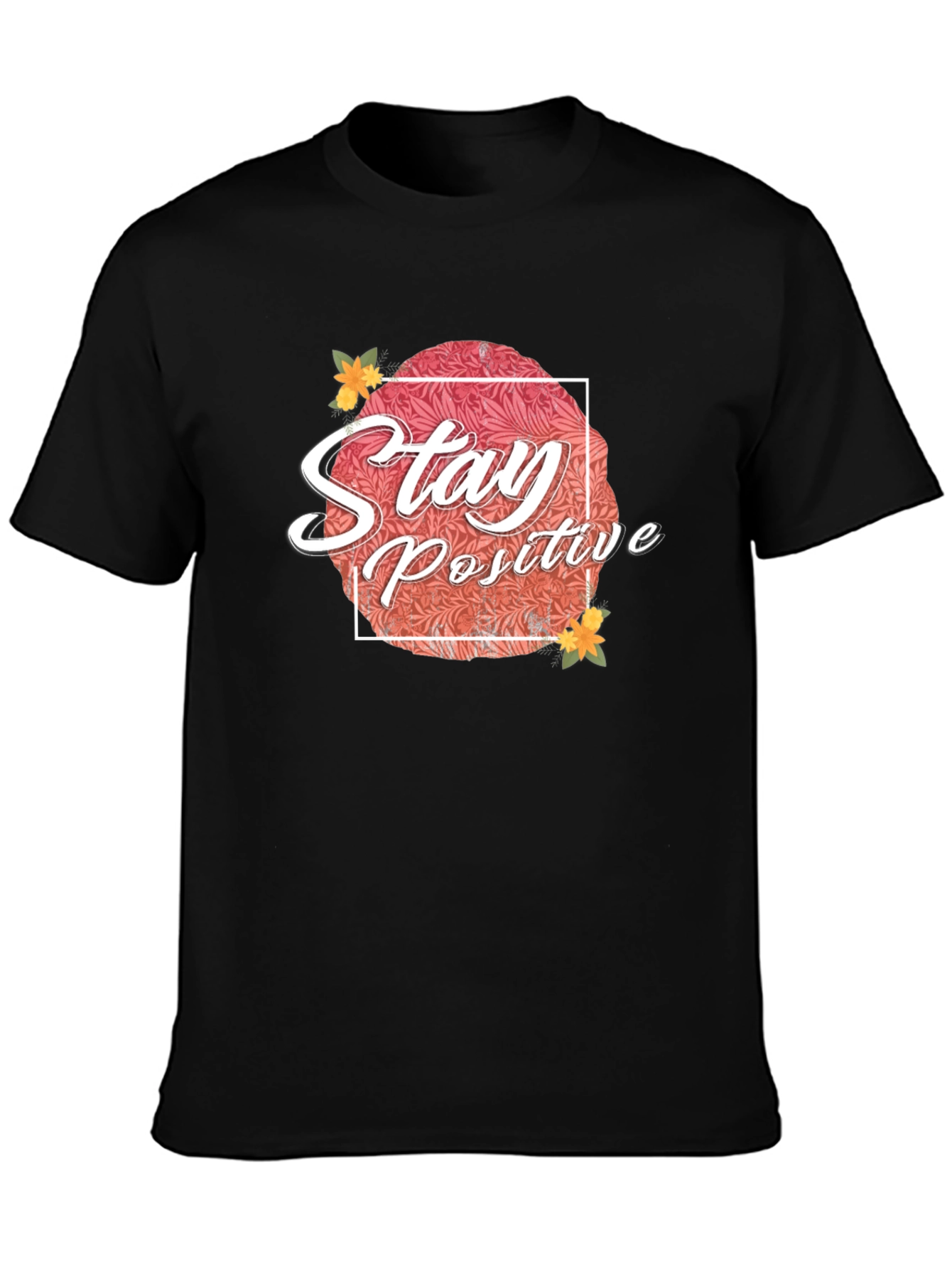 Stay Positive Graphic T-Shirt - Black