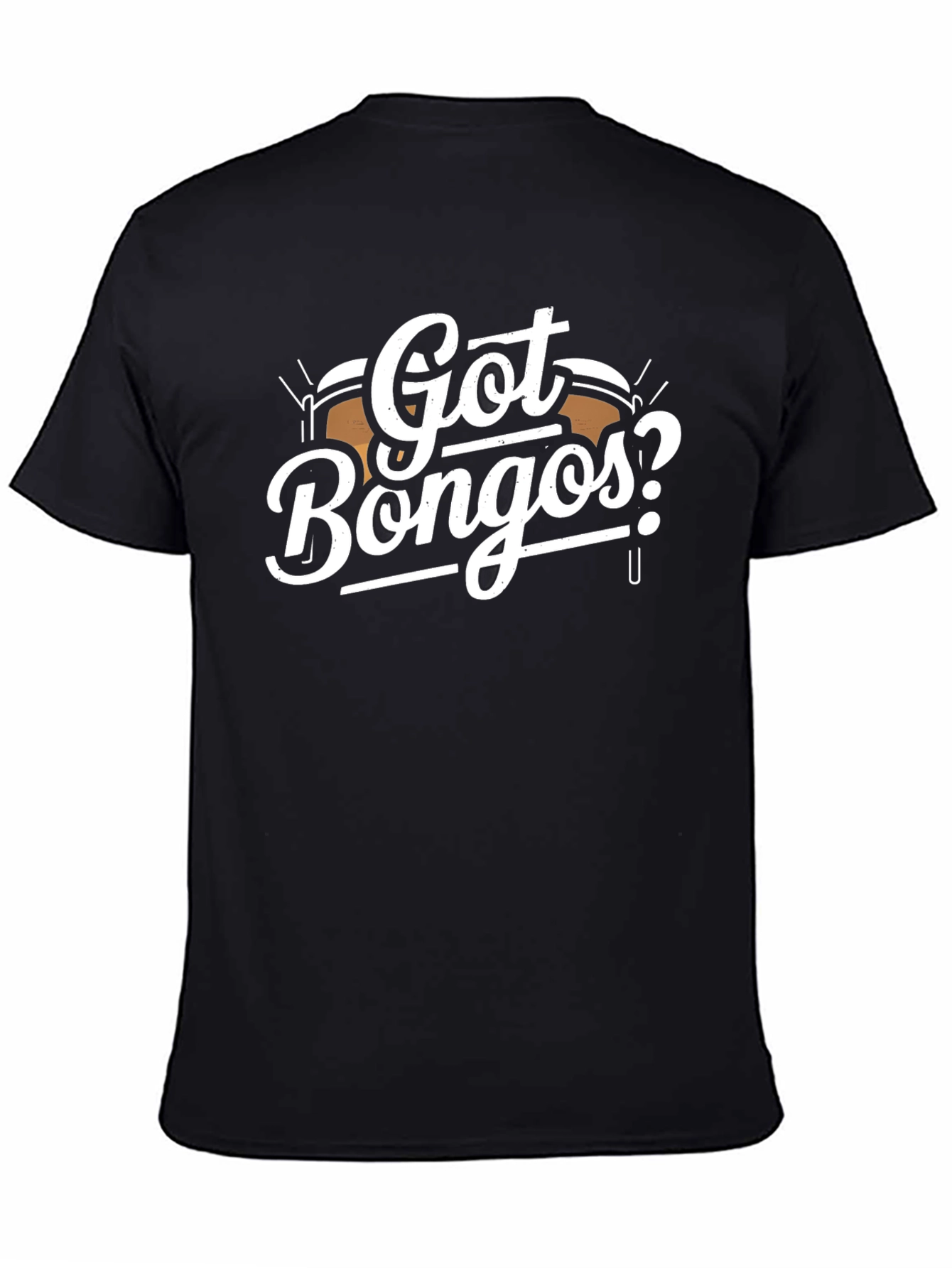 Got Bongos? Black Graphic T-Shirt