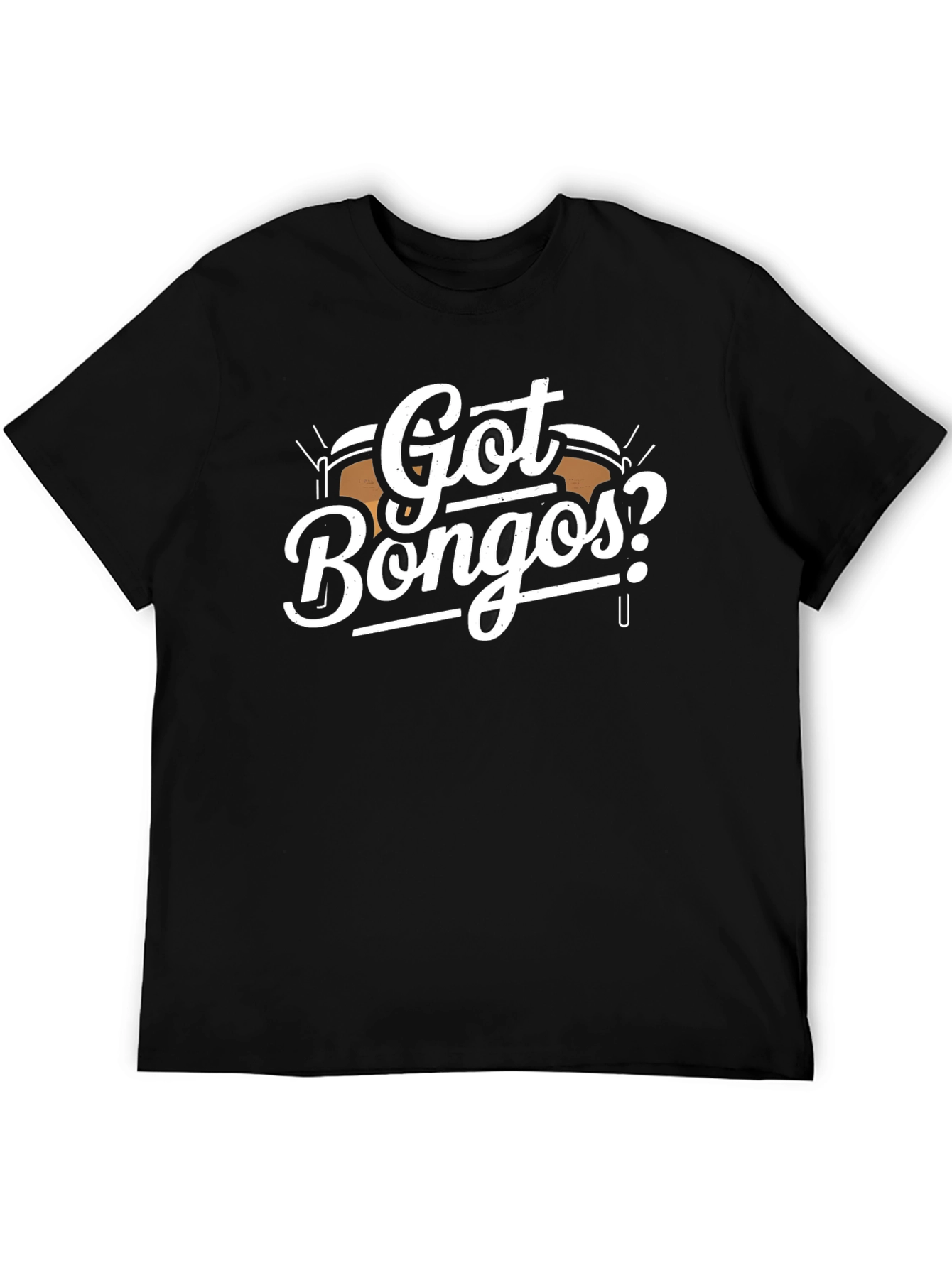 Got Bongos? Black Graphic T-Shirt