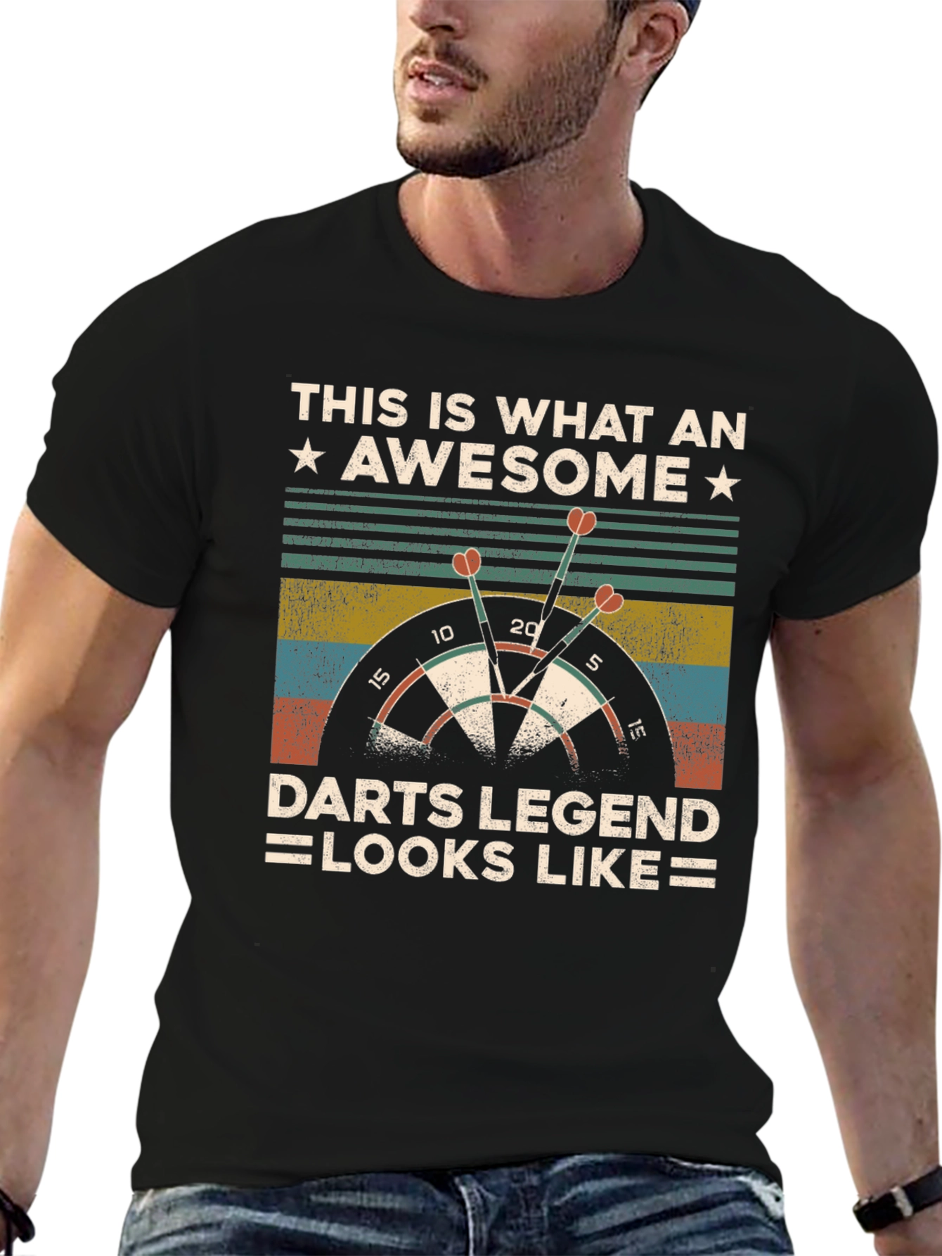 Awesome Darts Legend T-Shirt: Dartboard Graphic Tee
