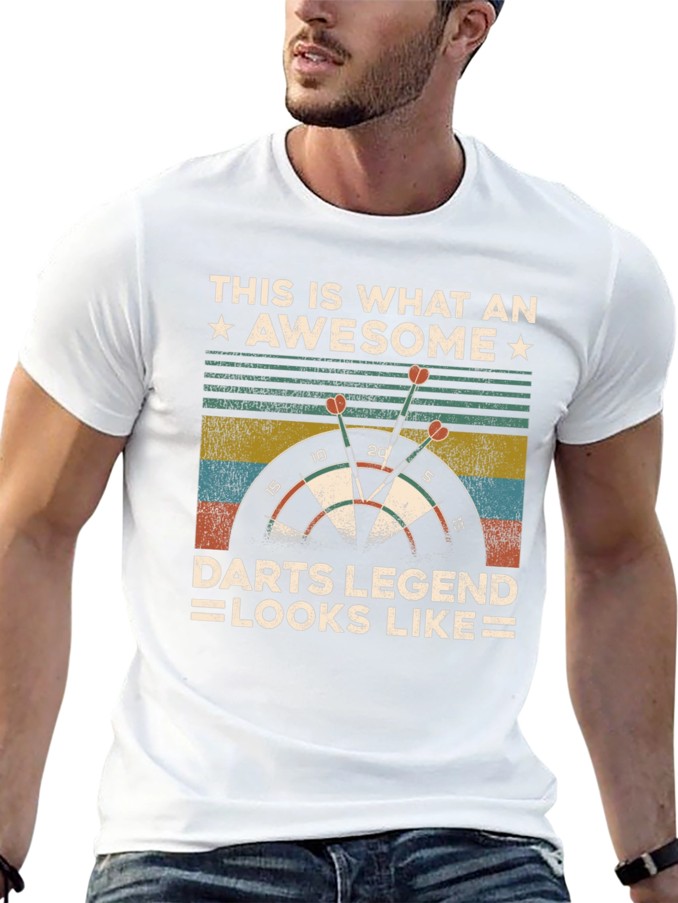 Awesome Darts Legend T-Shirt: Dartboard Graphic Tee