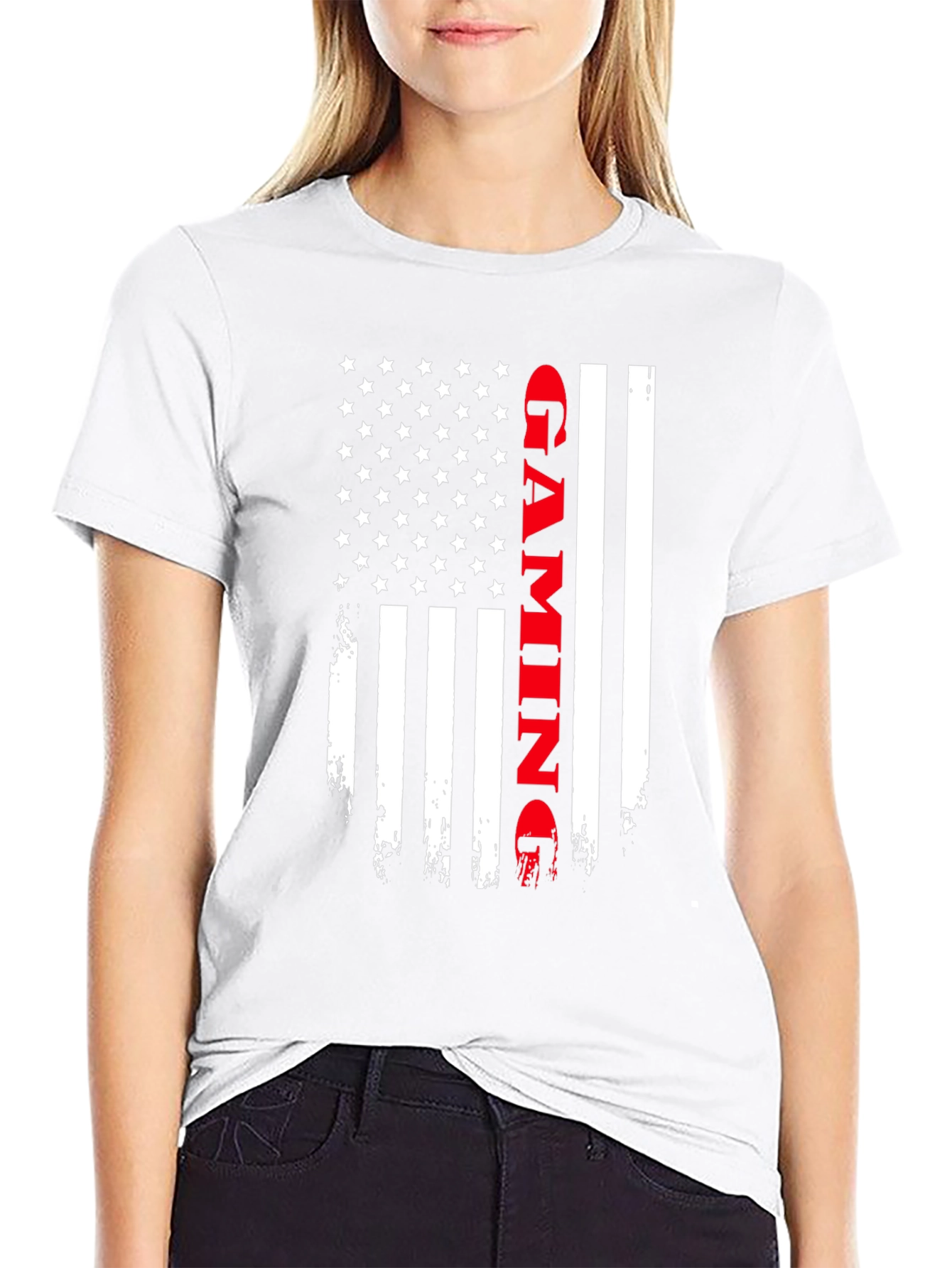 Gaming American Flag T-Shirt Patriotic Gamer Tee