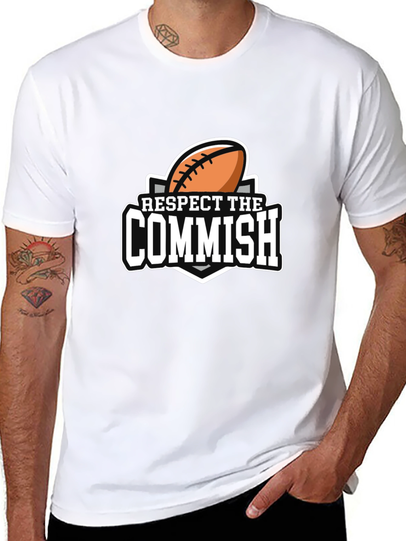 Respect The Commish T-Shirt Football Commissioner Gift
