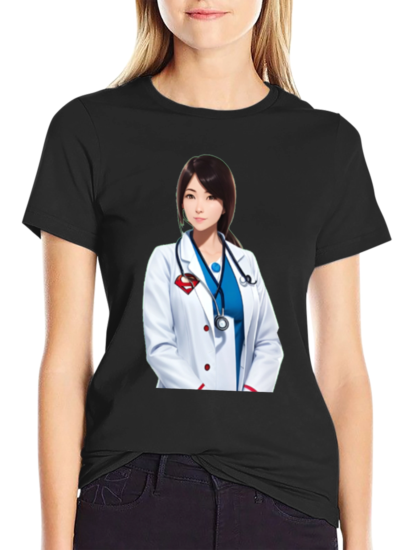 Doctor Superwoman T-Shirt - Stylish Medical Hero Design