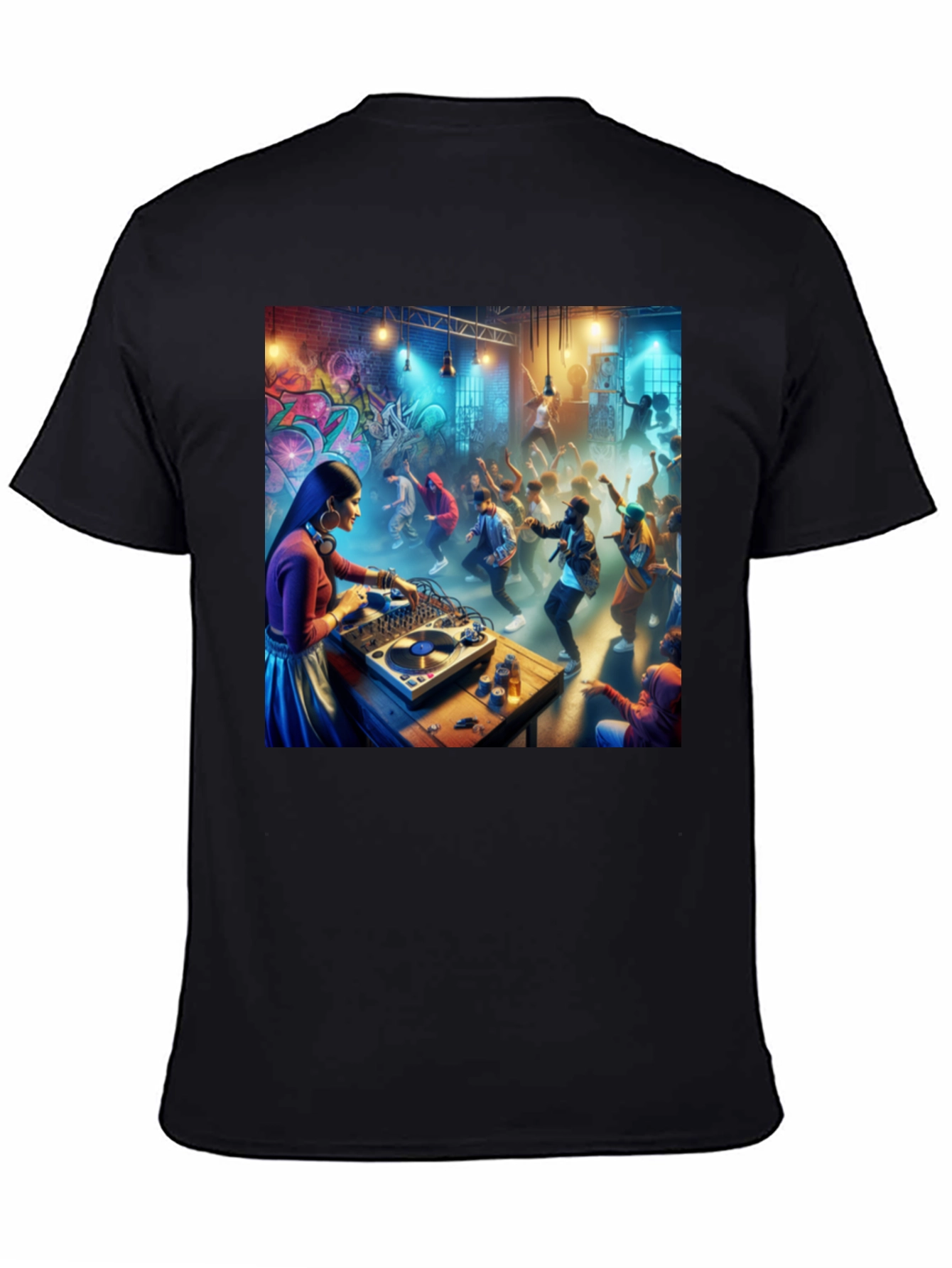 DJ Party T-Shirt - Black Graphic Tee