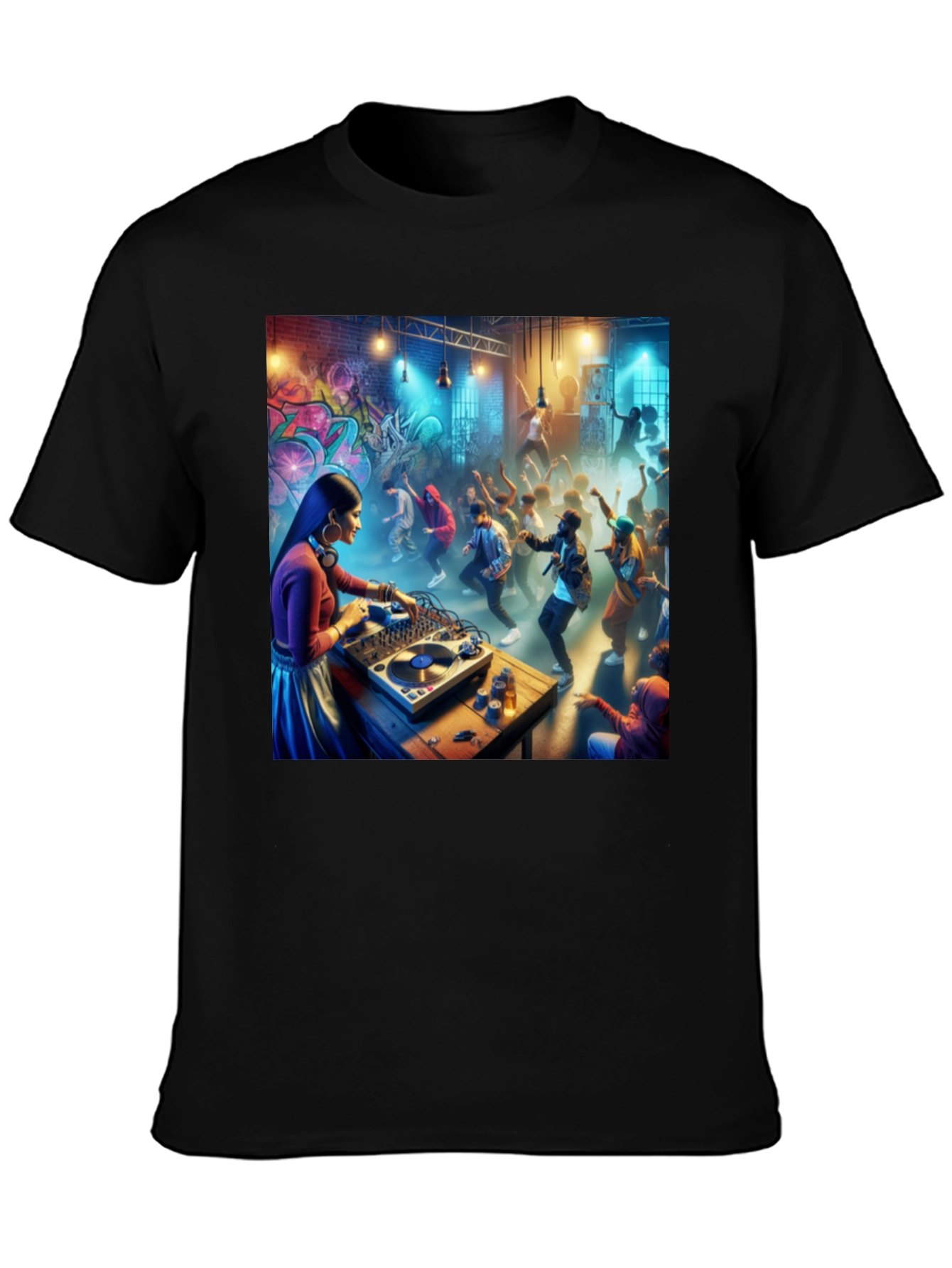 DJ Party T-Shirt - Black Graphic Tee