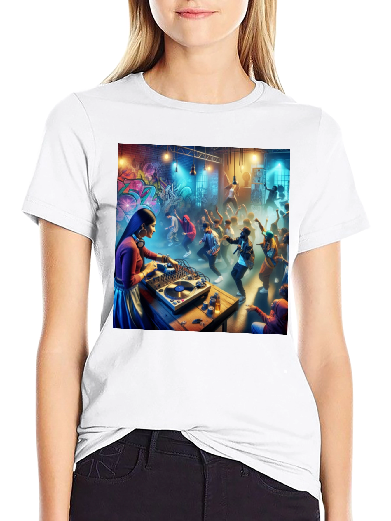 DJ Party T-Shirt - Black Graphic Tee