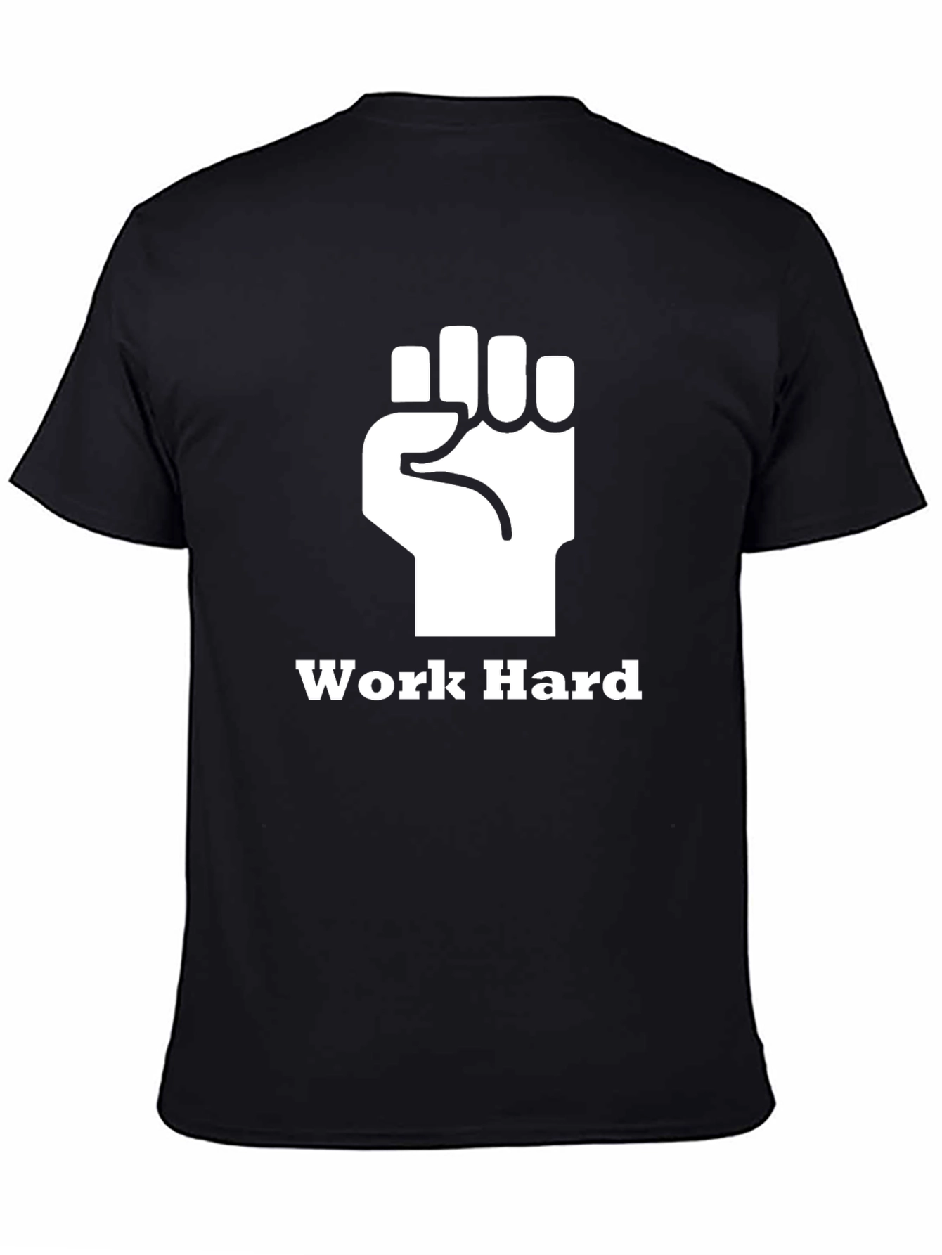 Work Hard Fist Graphic Black T-Shirt
