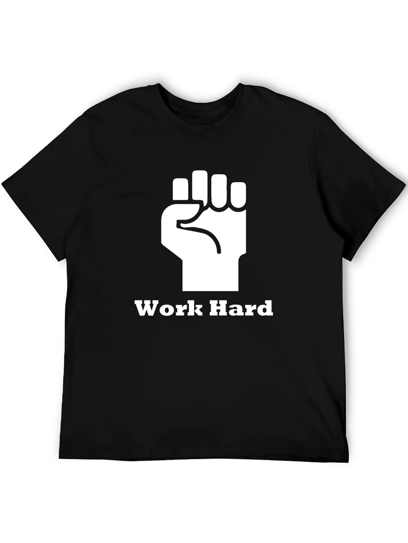 Work Hard Fist Graphic Black T-Shirt