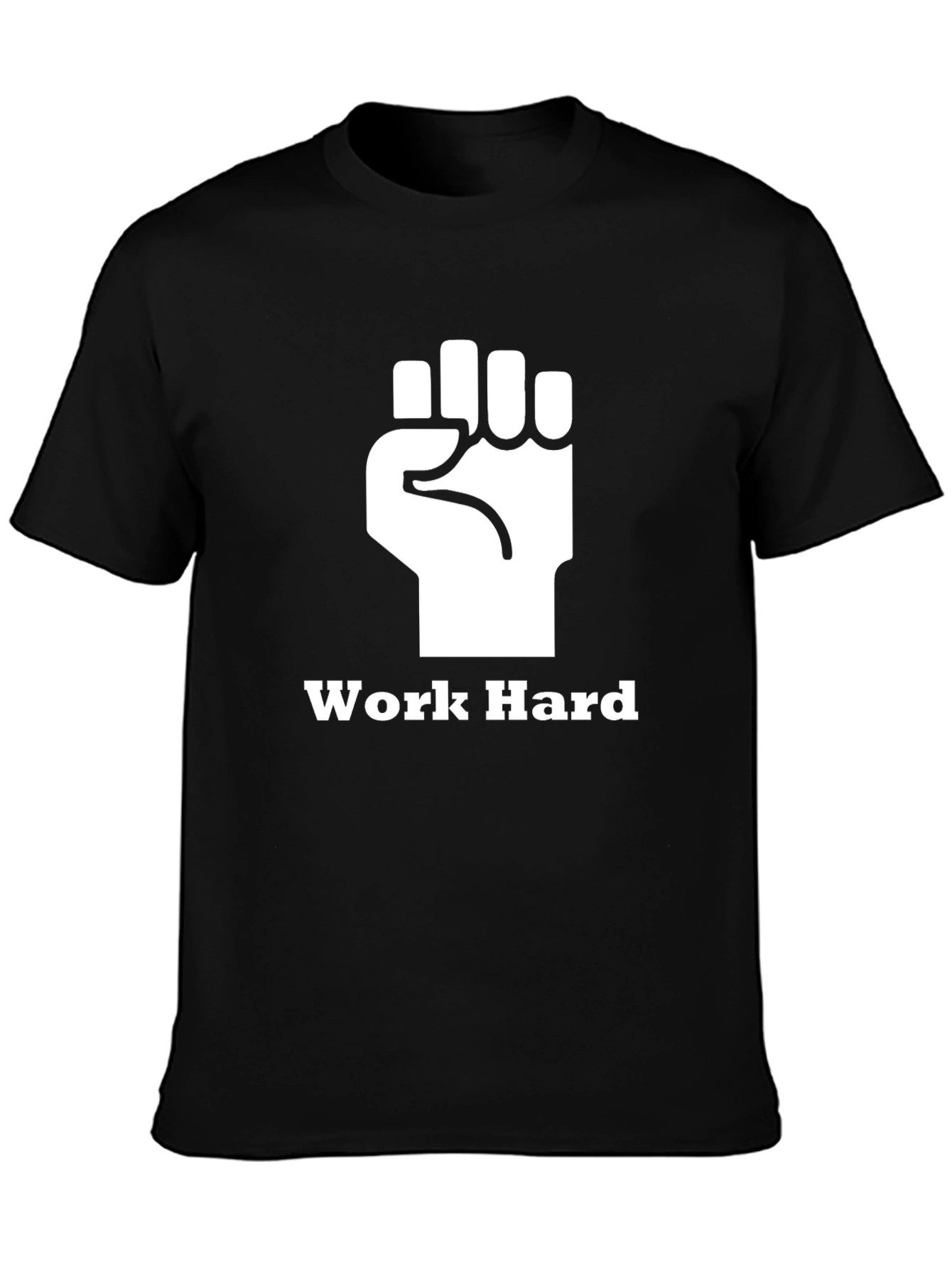 Work Hard Fist Graphic Black T-Shirt